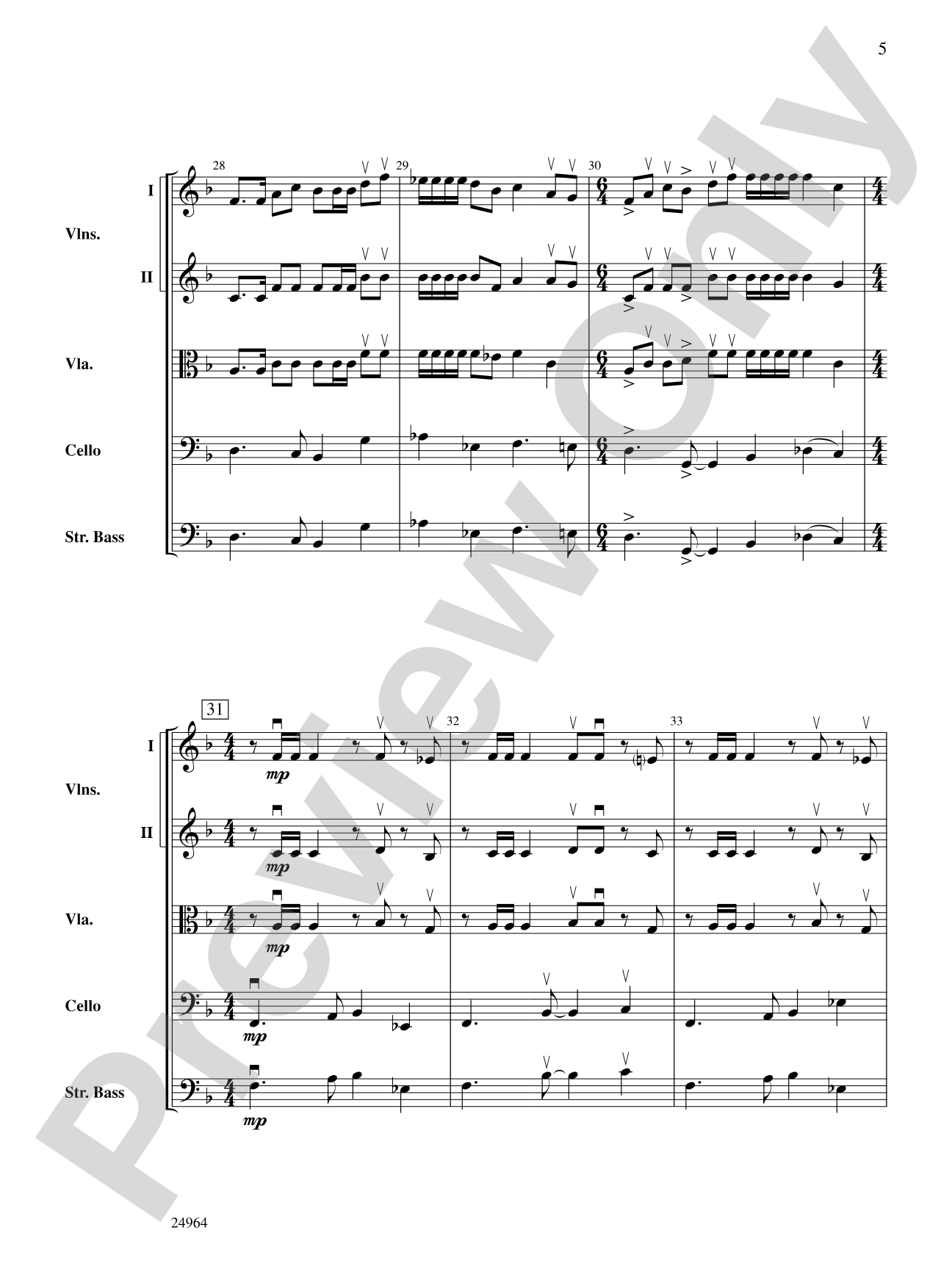 Ode to the Plains and Wild Horses Running (from American Serenade): Score
