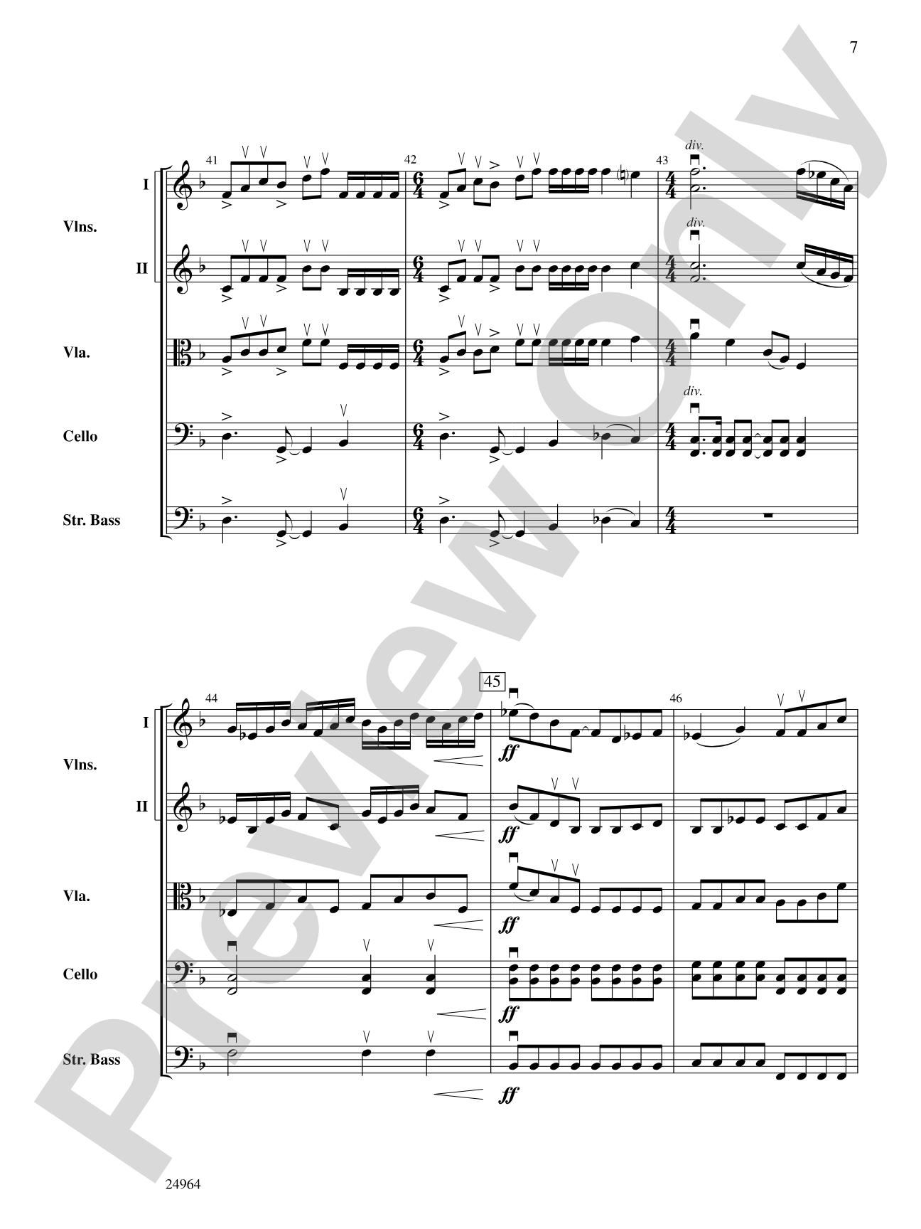 Ode to the Plains and Wild Horses Running (from American Serenade): Score