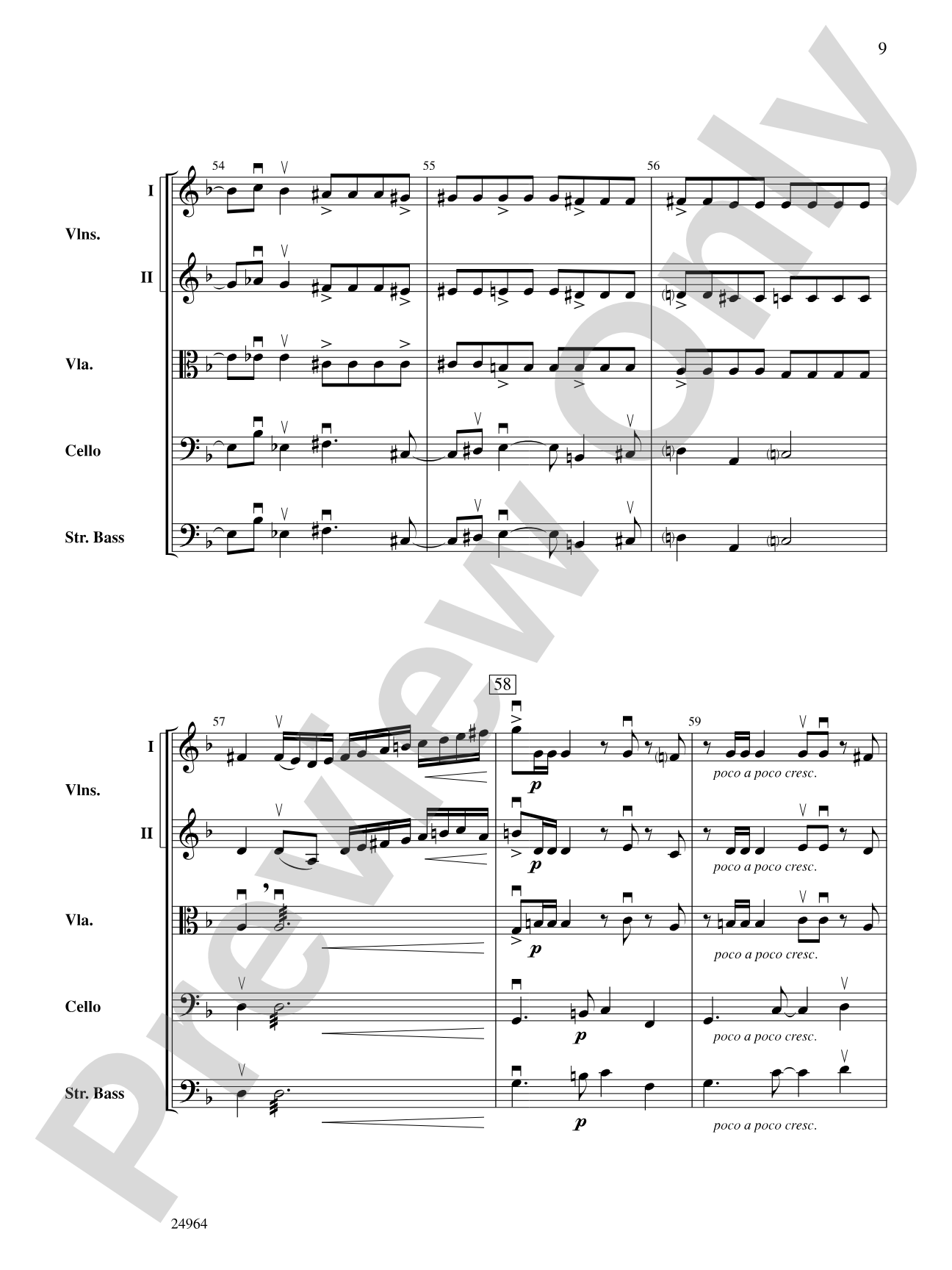 Ode to the Plains and Wild Horses Running (from American Serenade): Score
