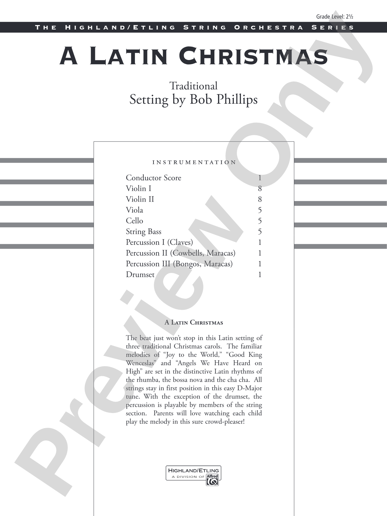 A Latin Christmas: Score