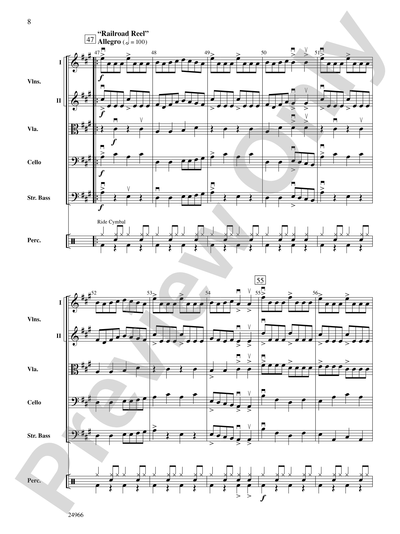 The Legend of Duffy's Cut: String Orchestra Conductor Score & Parts