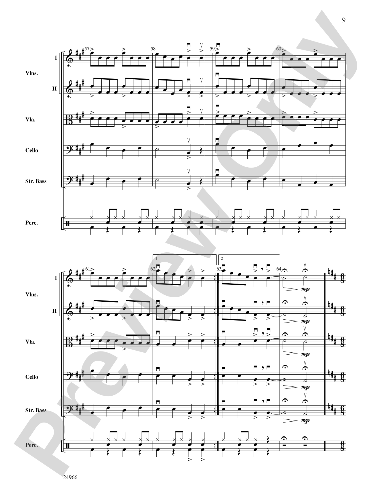 The Legend of Duffy's Cut: String Orchestra Conductor Score & Parts