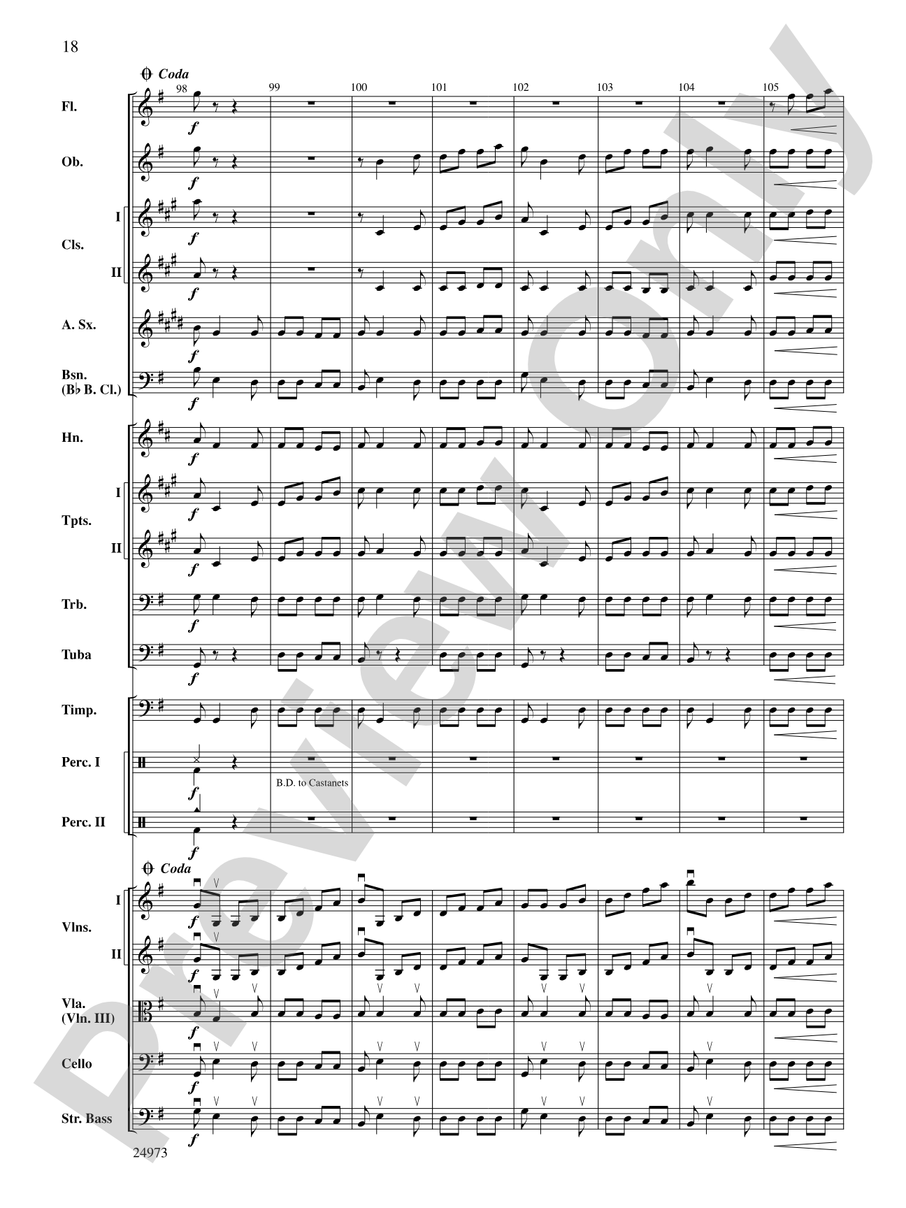 Capriccio Espagnol: Full Orchestra Conductor Score & Parts