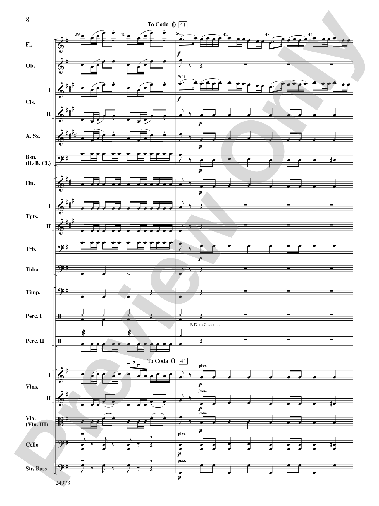 Capriccio Espagnol: Full Orchestra Conductor Score & Parts