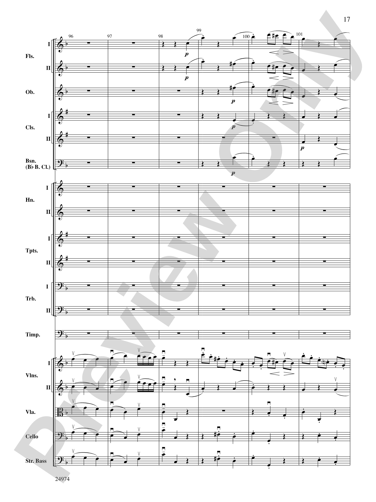 Beethoven's First Symphony, Second Movement: Full Orchestra Conductor Score & Parts