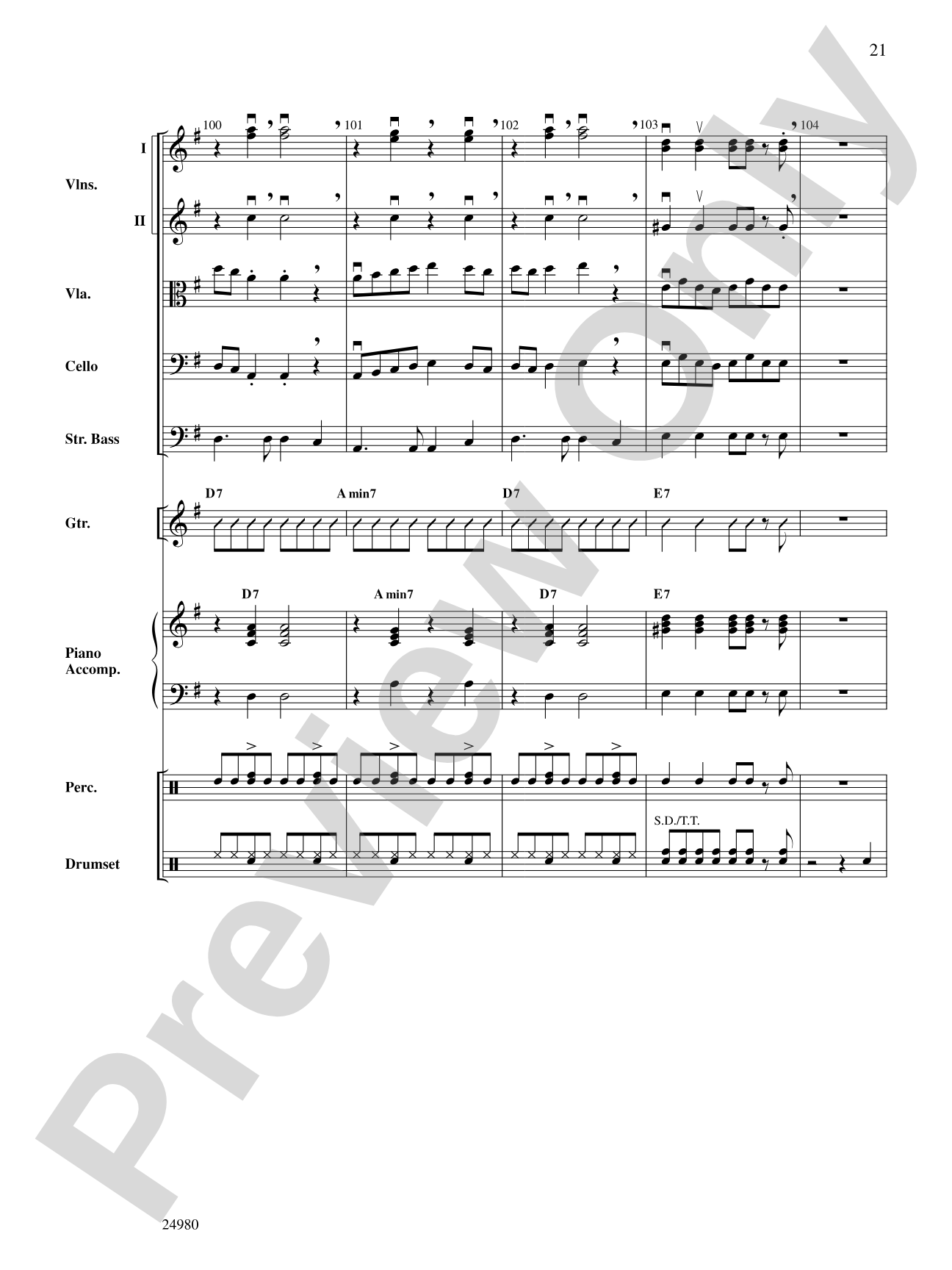 Puerto de Libertad (Port of Freedom): String Orchestra Conductor Score & Parts