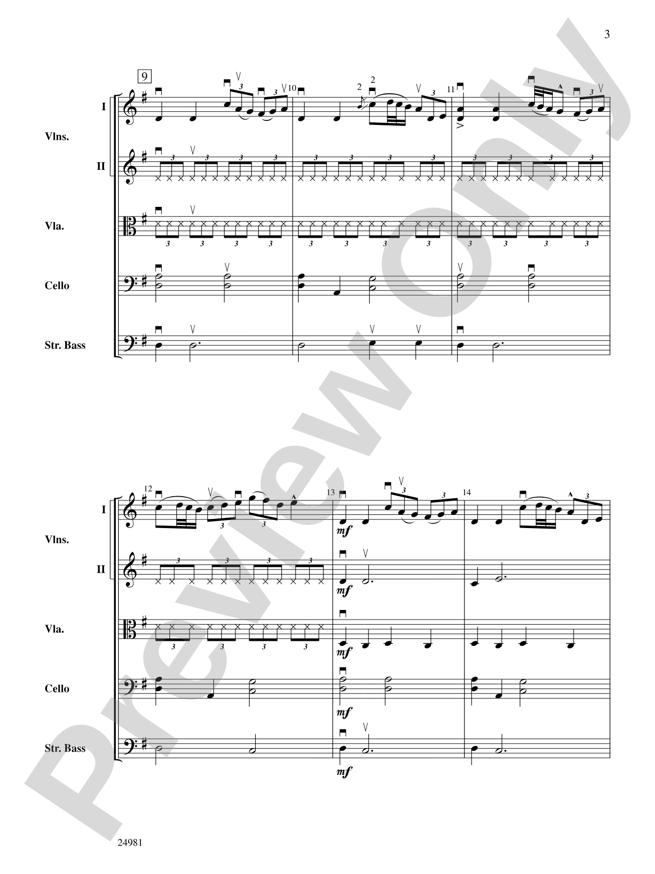 Midnight's Celtic Run: String Orchestra Conductor Score & Parts