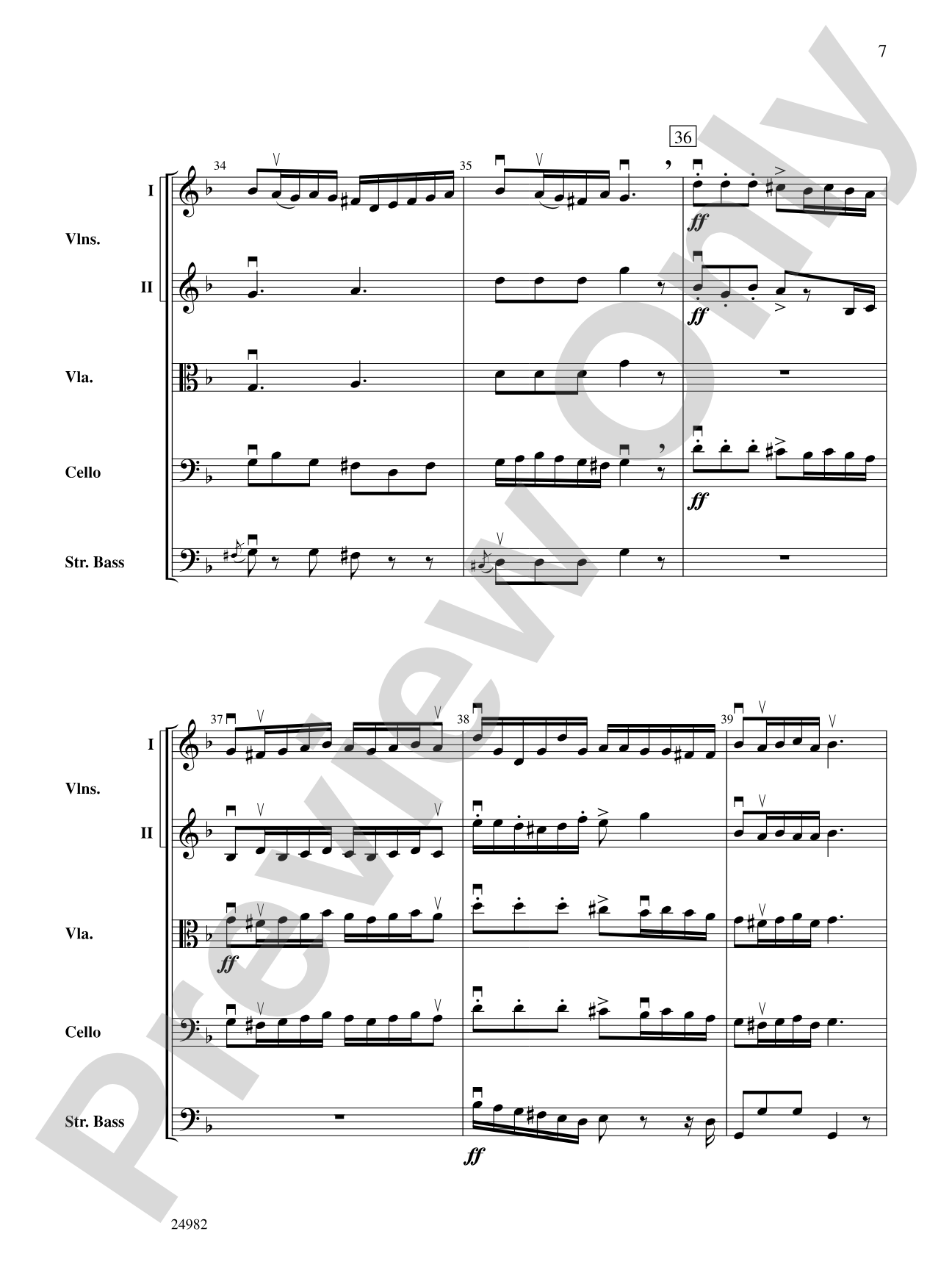 Folk Dance from Provence: String Orchestra Conductor Score & Parts