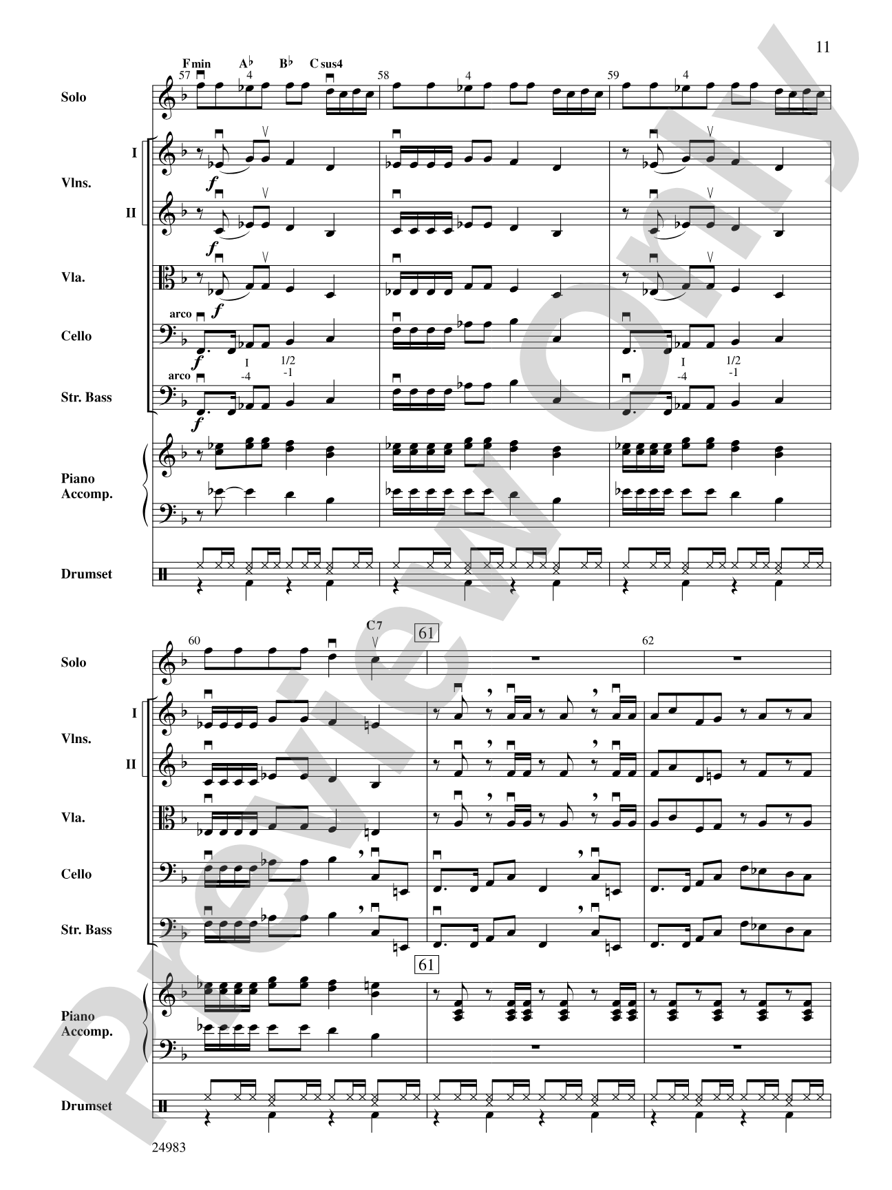 Reggae Jingle Bells: String Orchestra Conductor Score & Parts