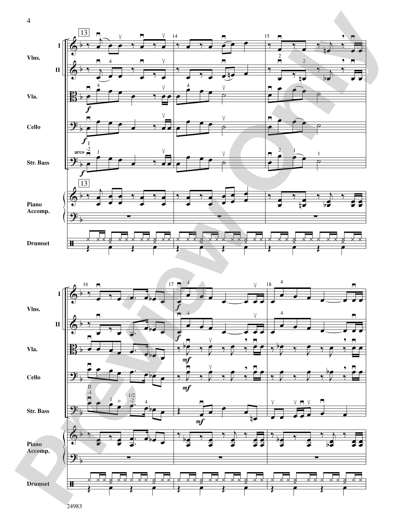 Reggae Jingle Bells: String Orchestra Conductor Score & Parts