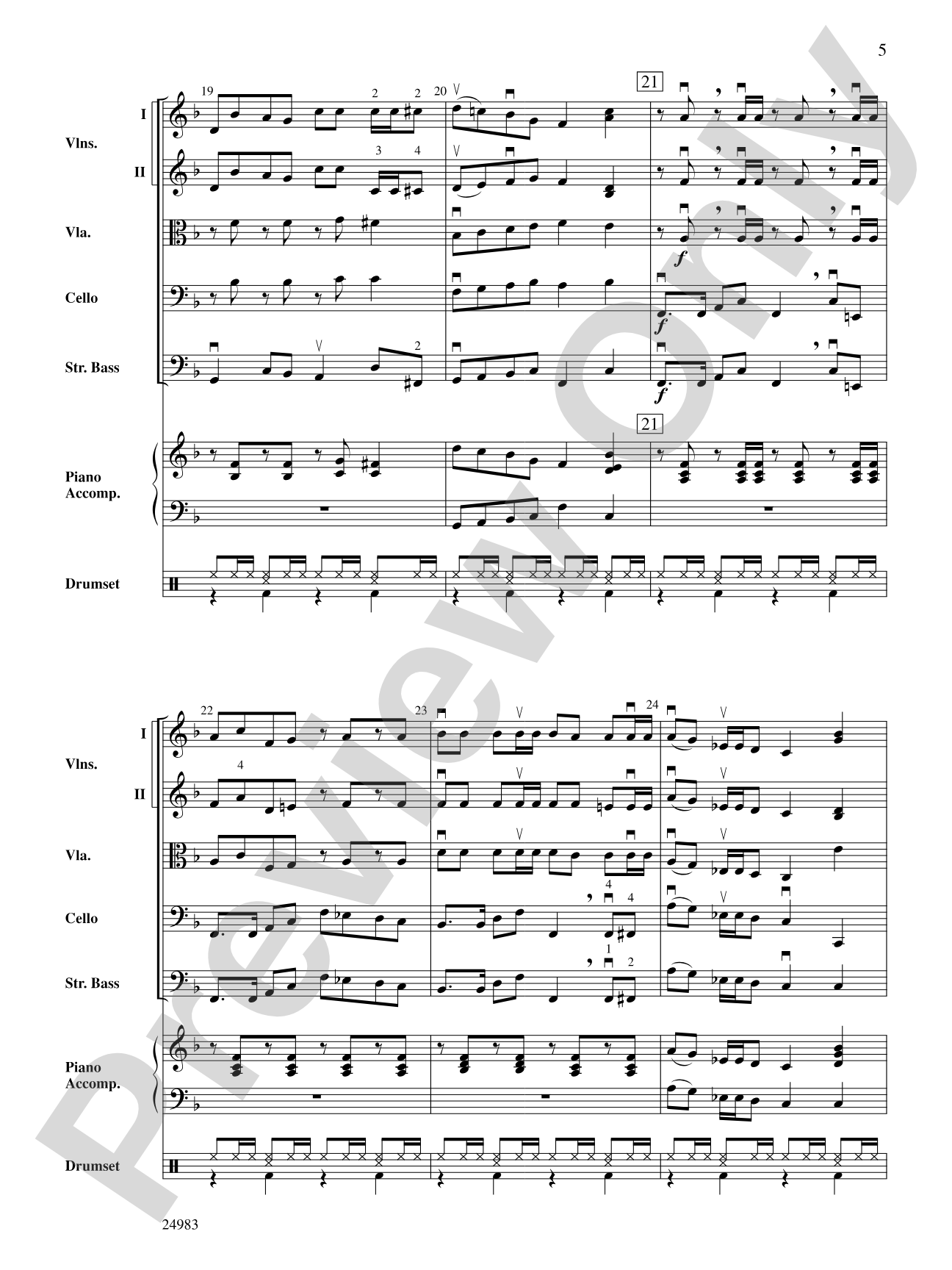 Reggae Jingle Bells: String Orchestra Conductor Score & Parts