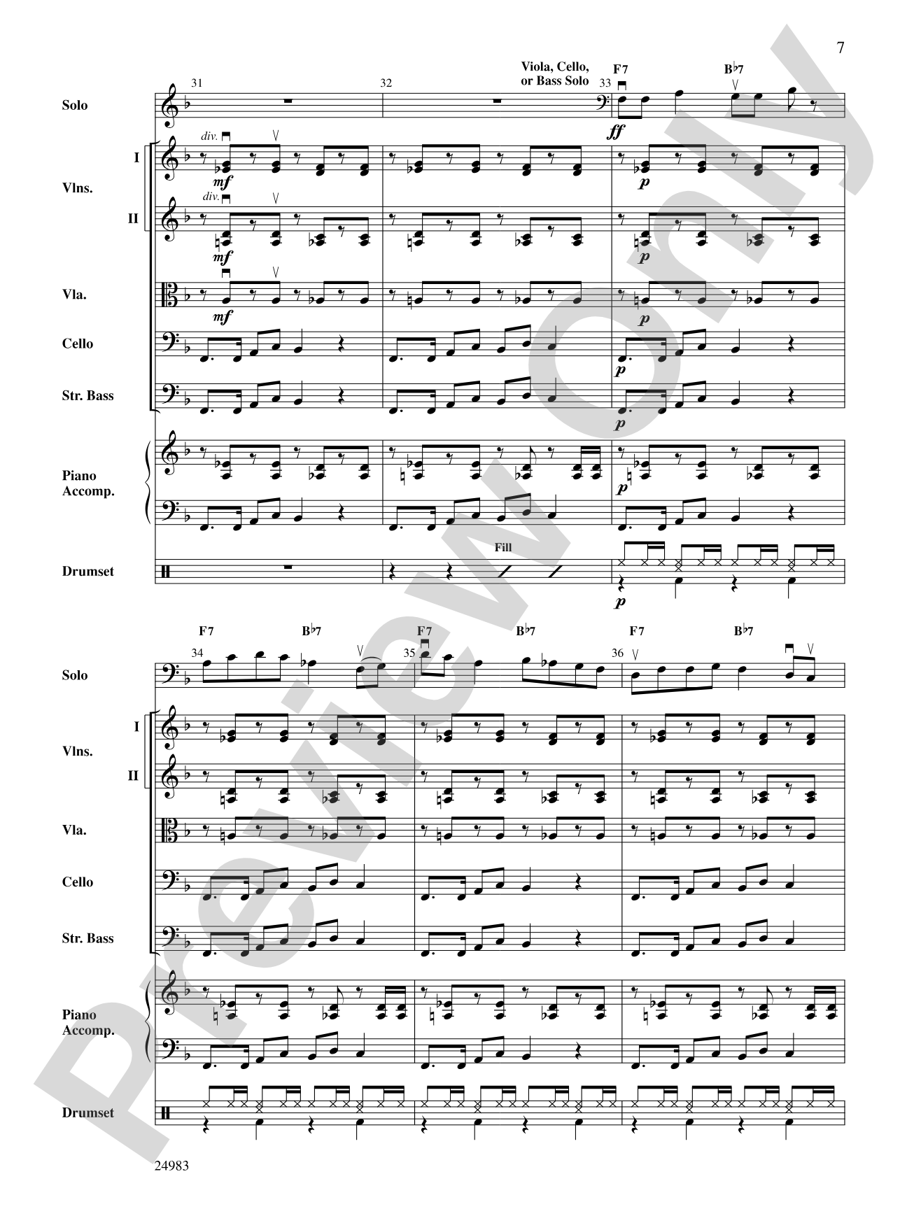 Reggae Jingle Bells: String Orchestra Conductor Score & Parts
