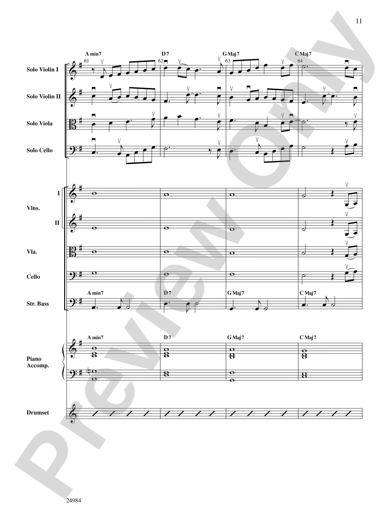 Bossa Verde: String Orchestra Conductor Score & Parts