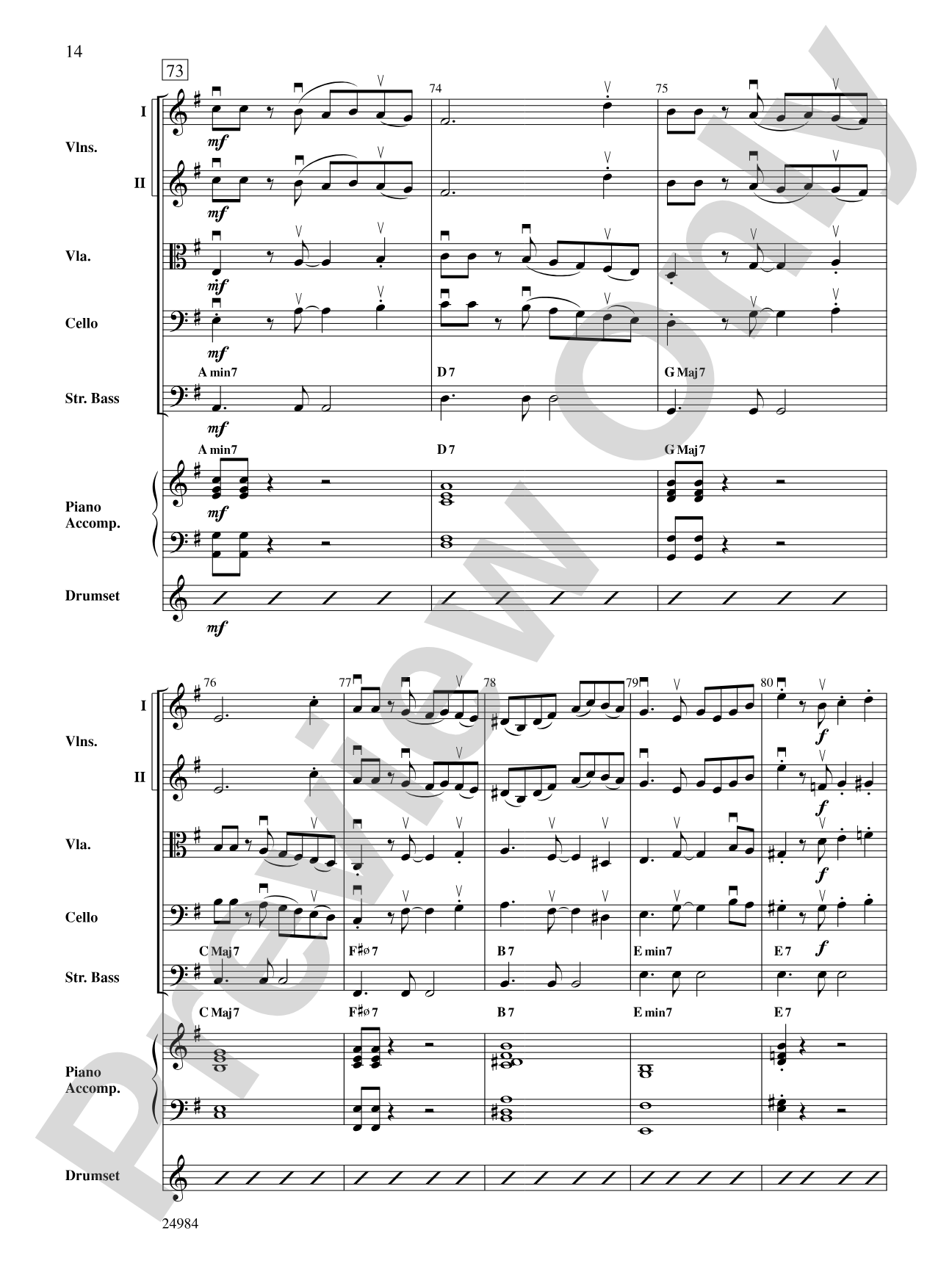 Bossa Verde: String Orchestra Conductor Score & Parts