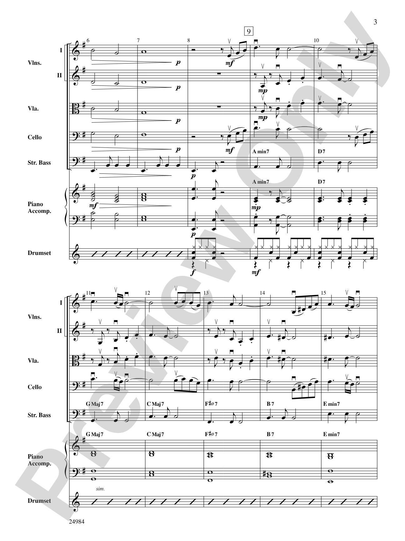 Bossa Verde: String Orchestra Conductor Score & Parts