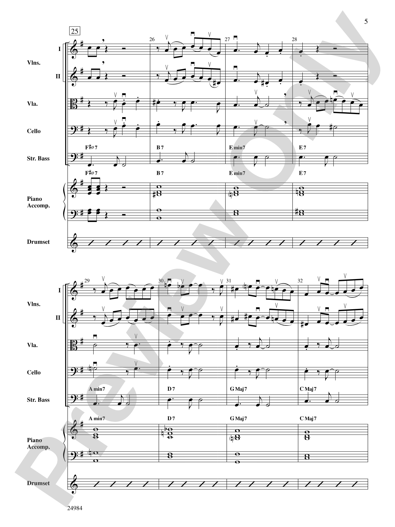 Bossa Verde: String Orchestra Conductor Score & Parts