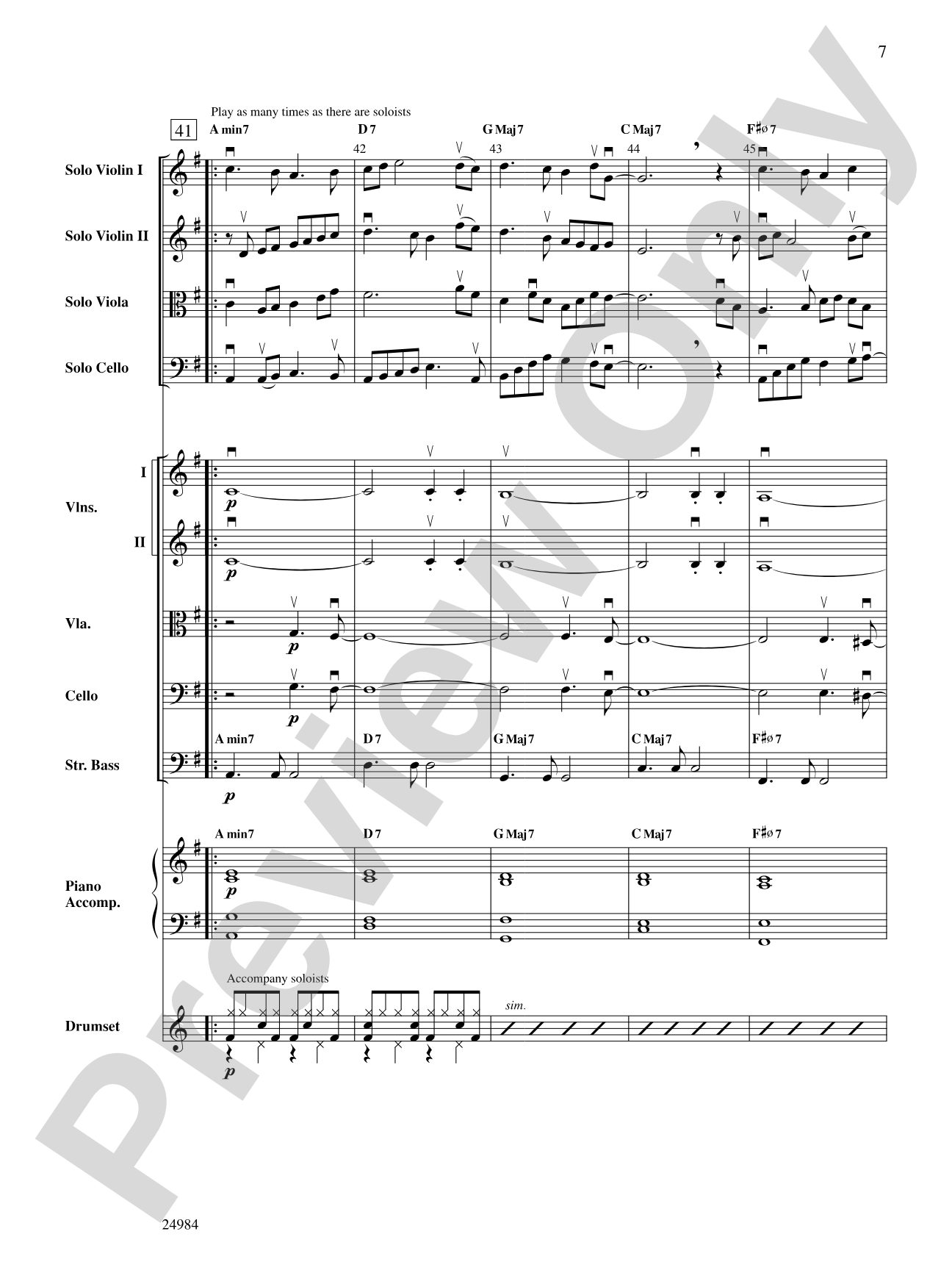 Bossa Verde: String Orchestra Conductor Score & Parts