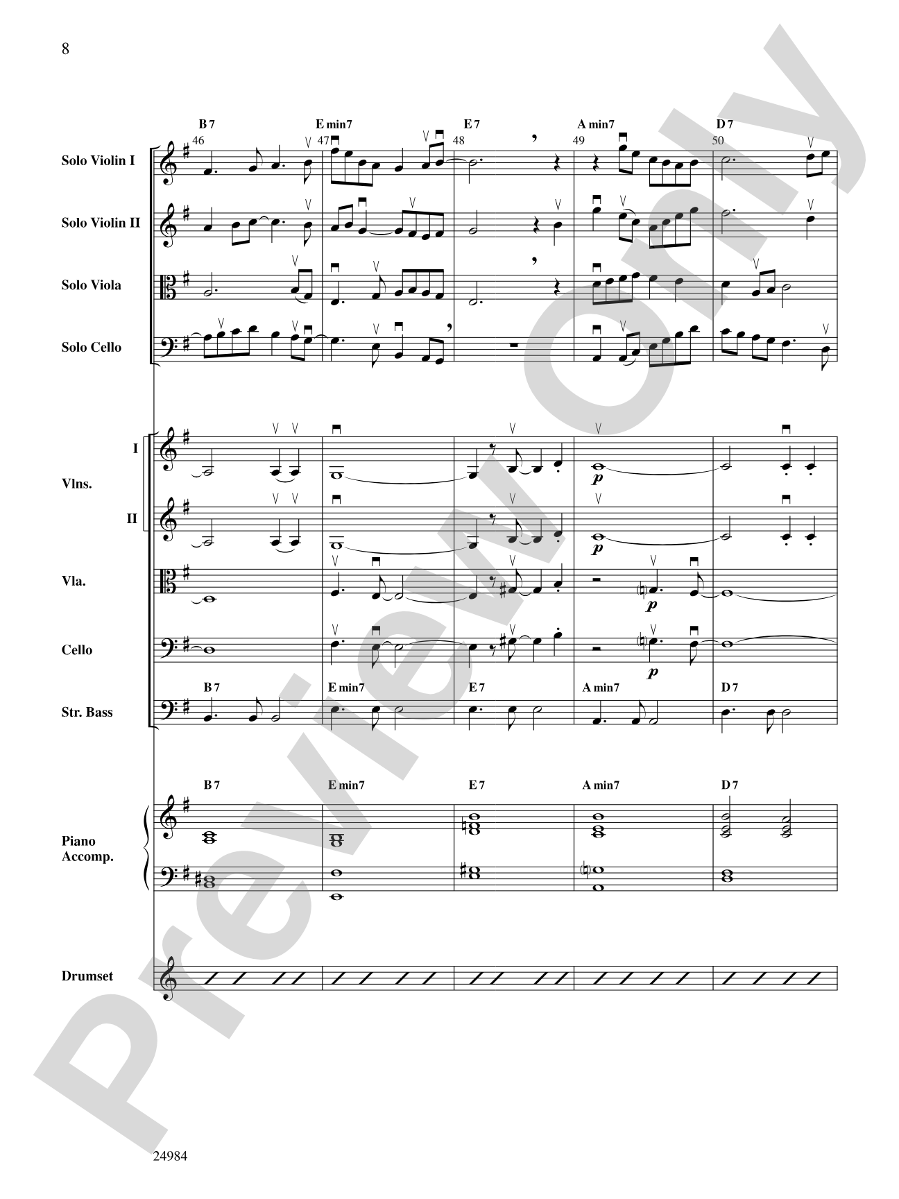 Bossa Verde: String Orchestra Conductor Score & Parts