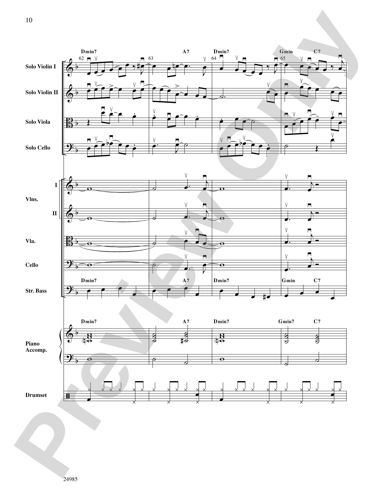 Summertime: String Orchestra Conductor Score & Parts