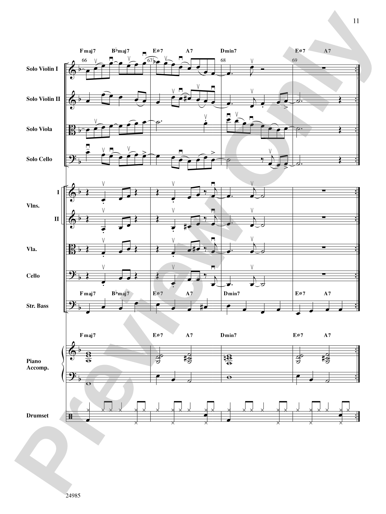 Summertime: String Orchestra Conductor Score & Parts
