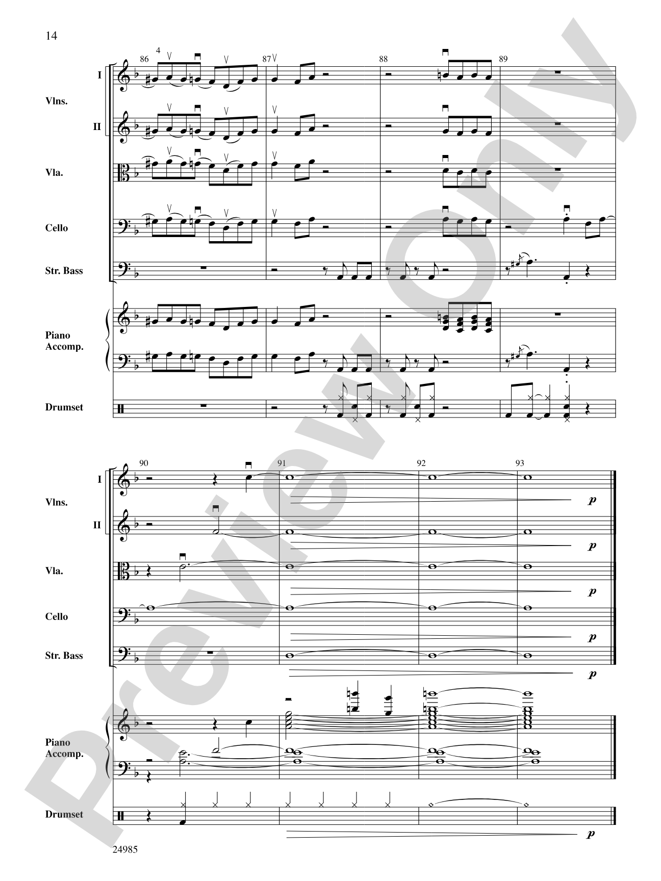 Summertime: String Orchestra Conductor Score & Parts