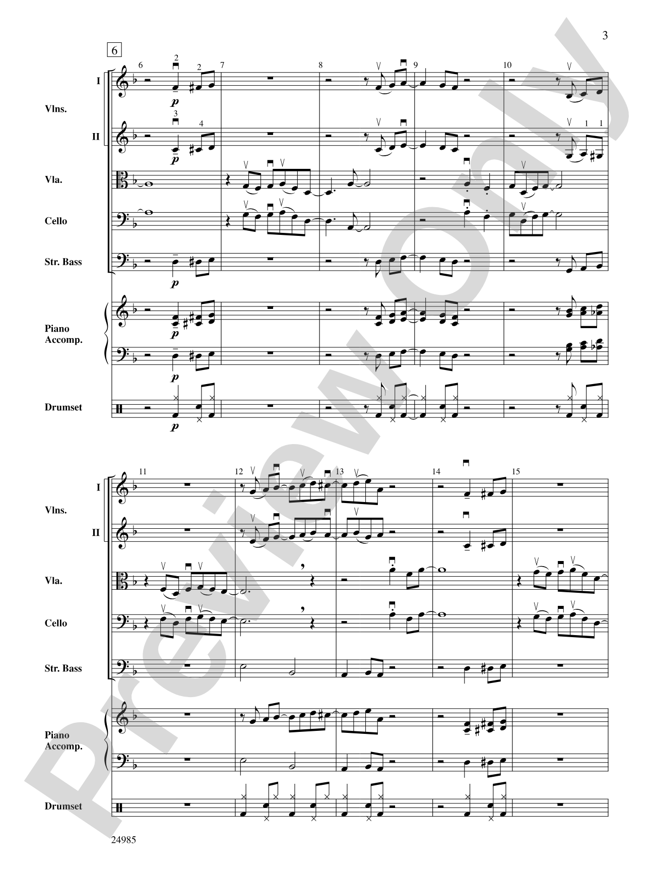 Summertime: String Orchestra Conductor Score & Parts