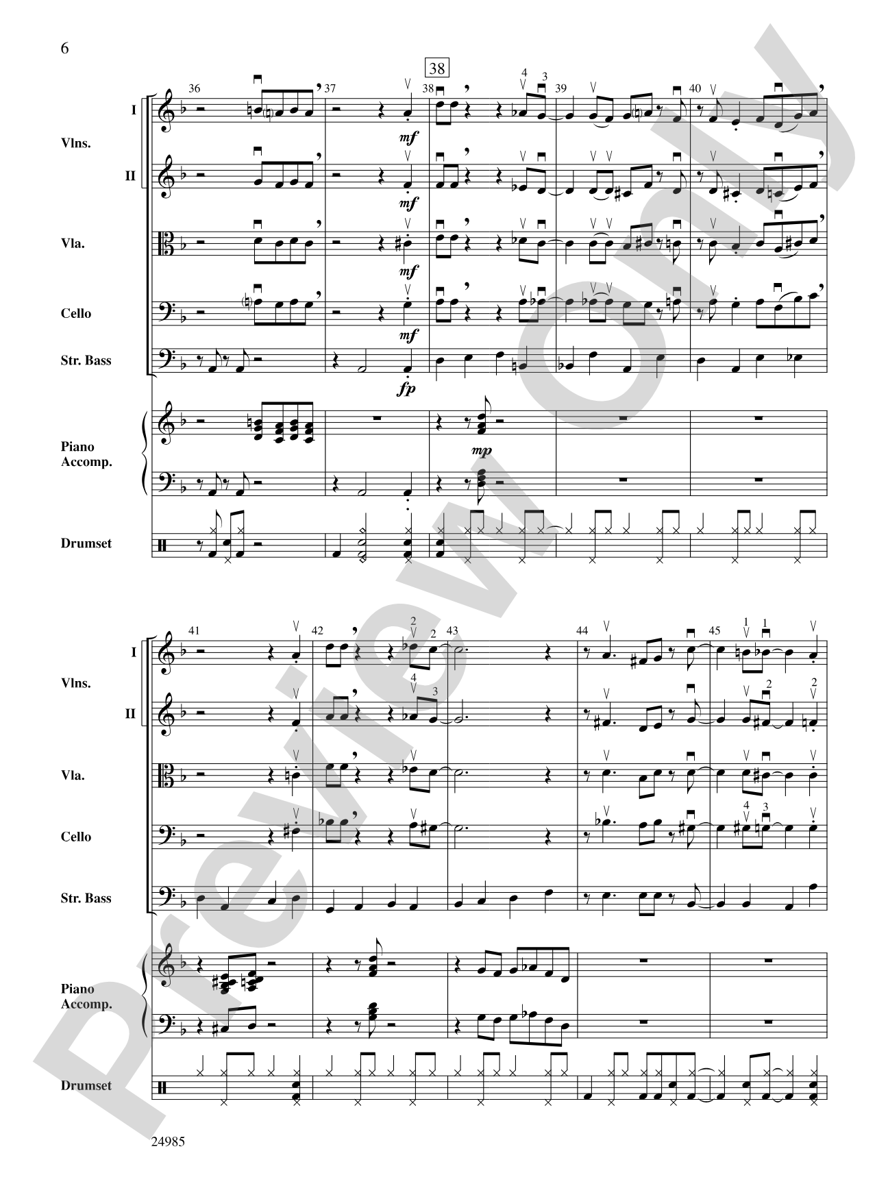 Summertime: String Orchestra Conductor Score & Parts