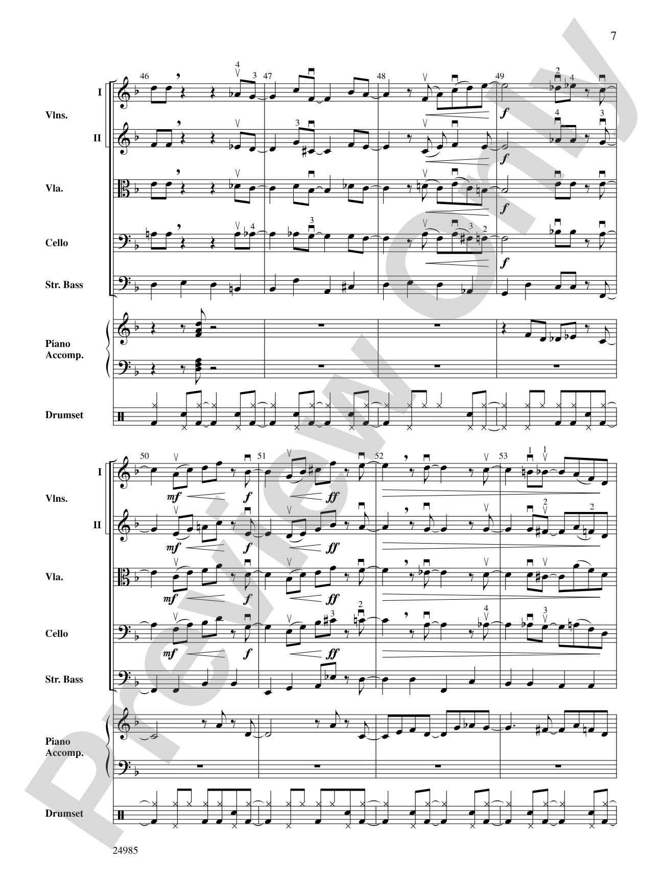 Summertime: String Orchestra Conductor Score & Parts