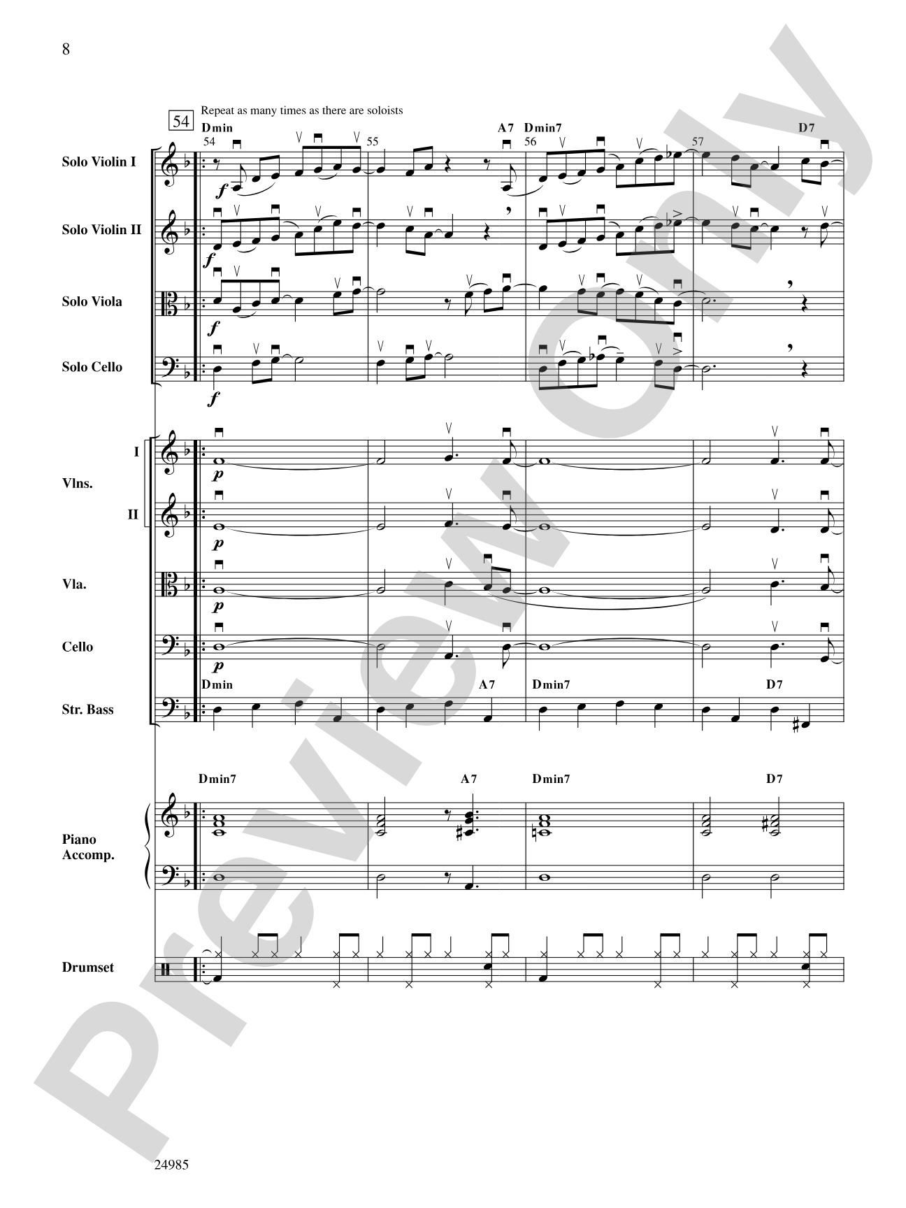 Summertime: String Orchestra Conductor Score & Parts