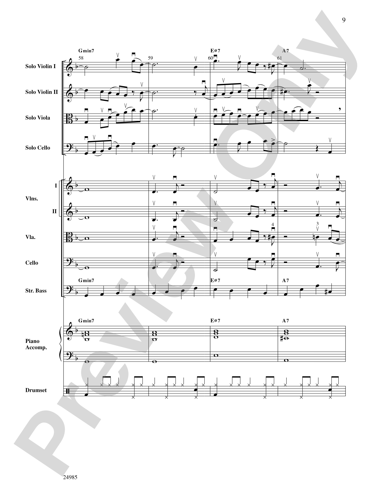 Summertime: String Orchestra Conductor Score & Parts