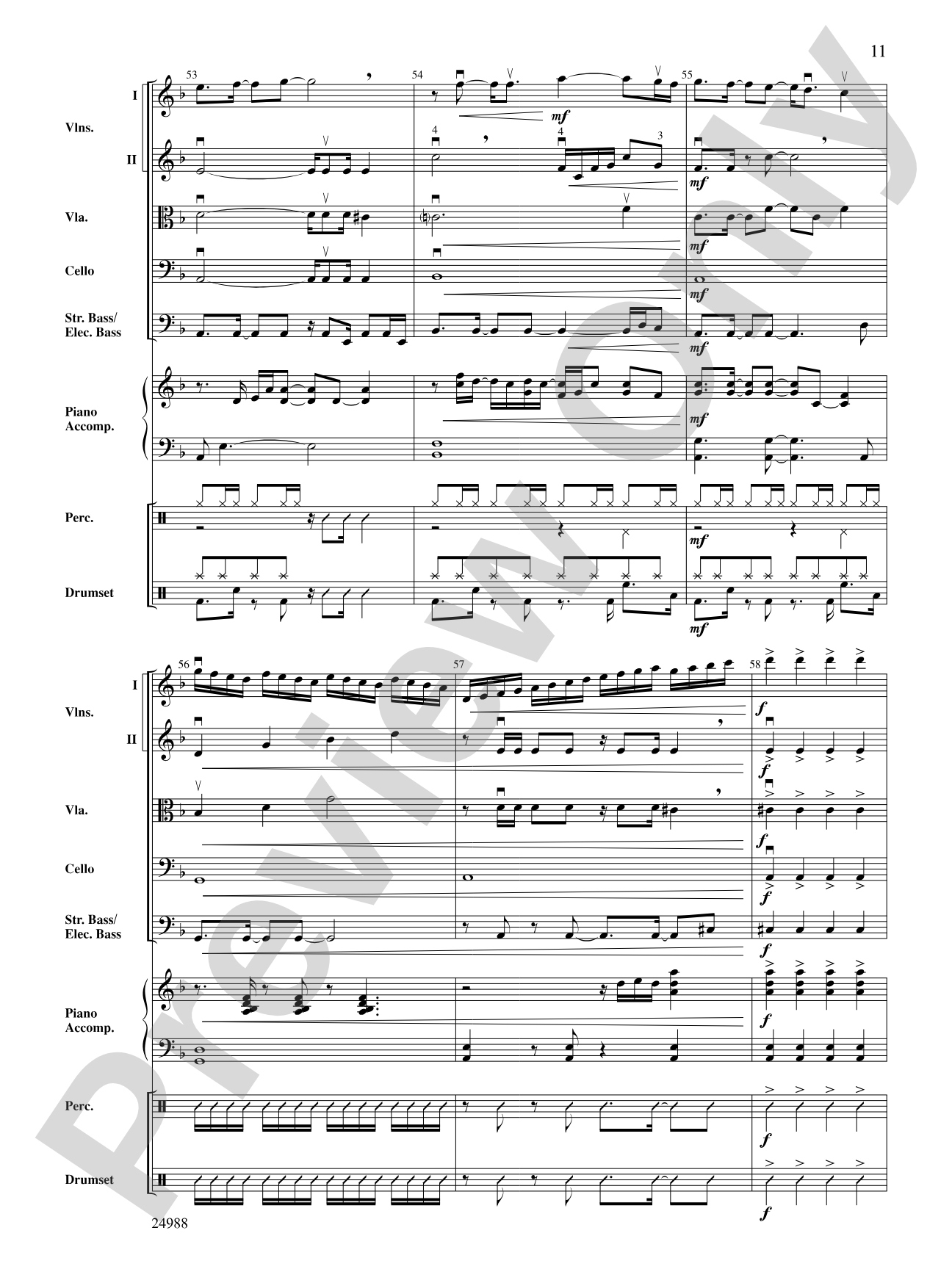 Mi Negra (My Dear): String Orchestra Conductor Score & Parts