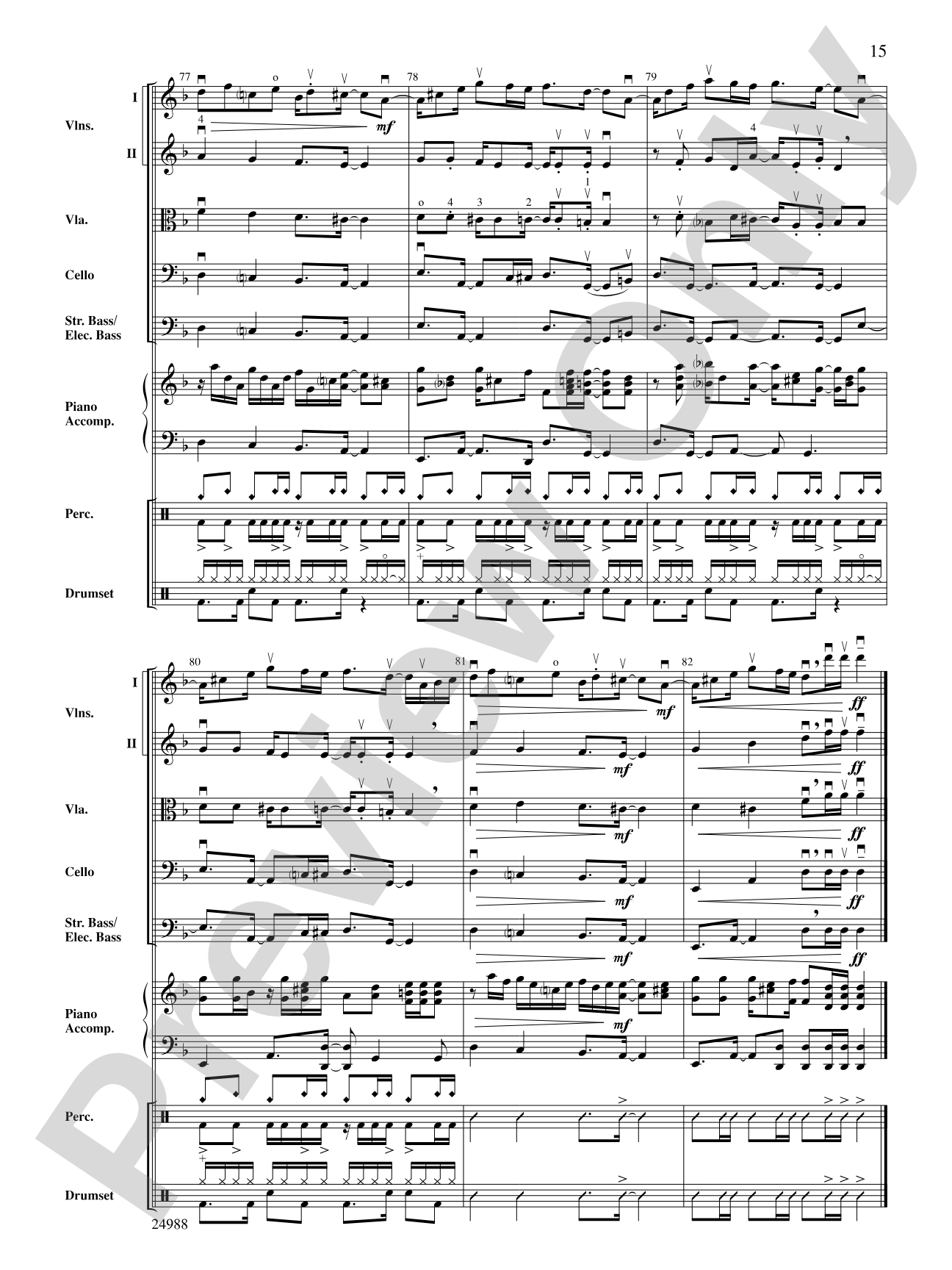 Mi Negra (My Dear): String Orchestra Conductor Score & Parts