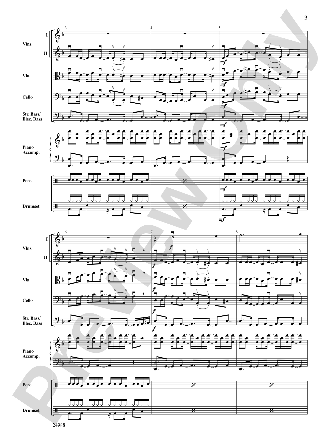 Mi Negra (My Dear): String Orchestra Conductor Score & Parts