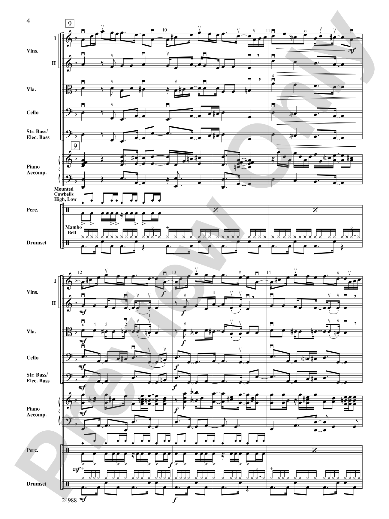 Mi Negra (My Dear): String Orchestra Conductor Score & Parts