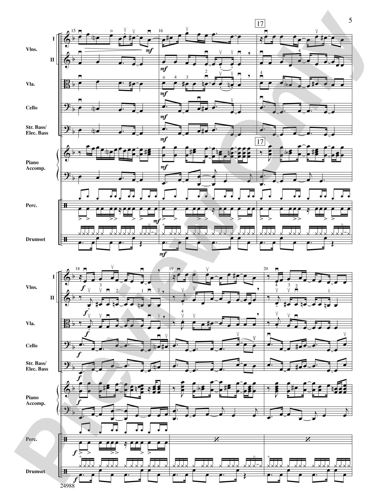 Mi Negra (My Dear): String Orchestra Conductor Score & Parts