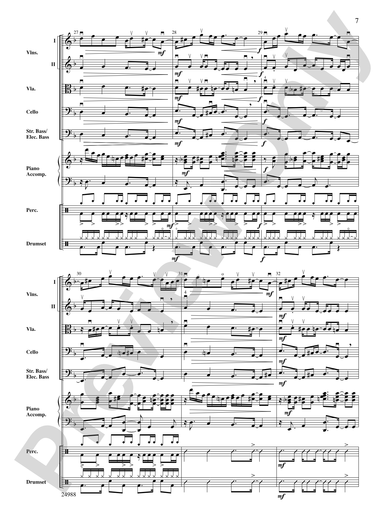 Mi Negra (My Dear): String Orchestra Conductor Score & Parts