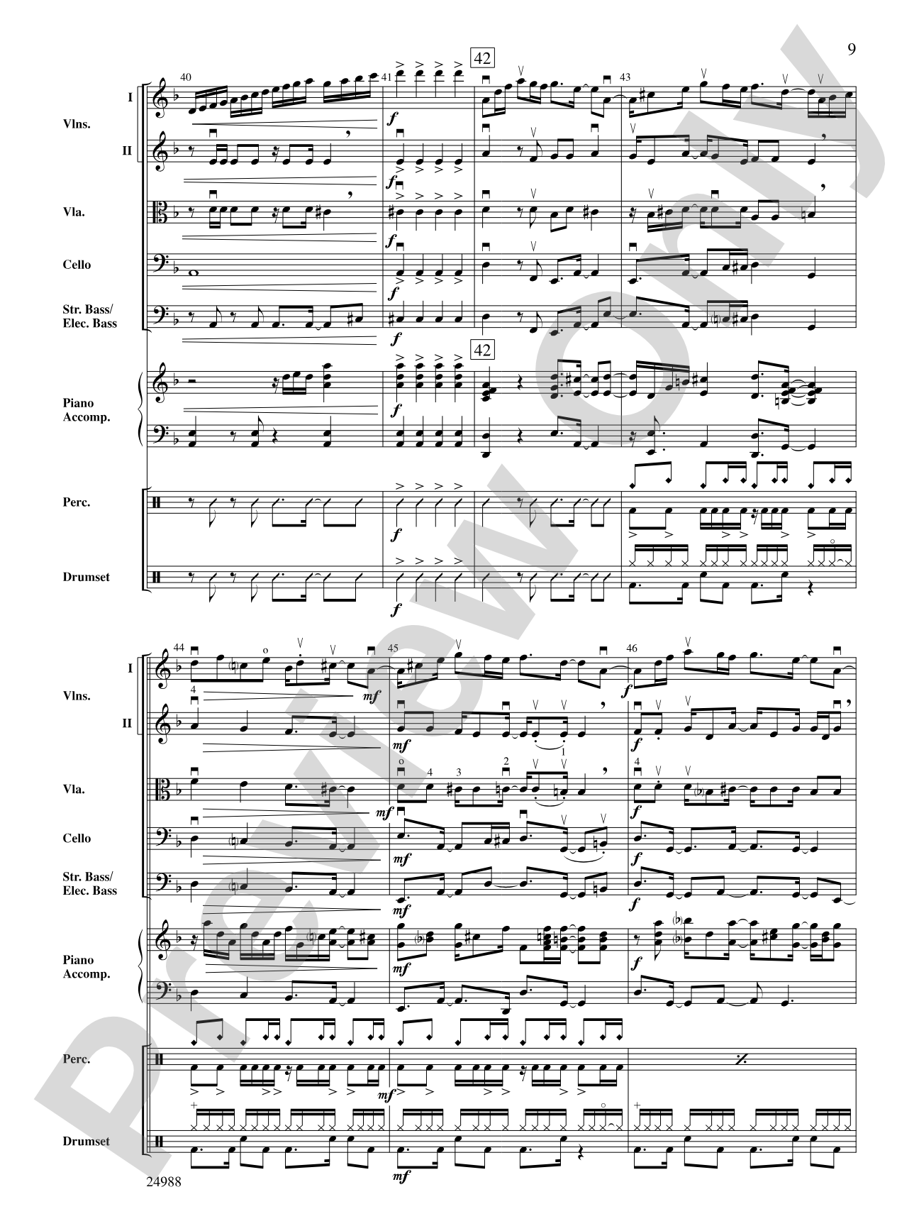 Mi Negra (My Dear): String Orchestra Conductor Score & Parts