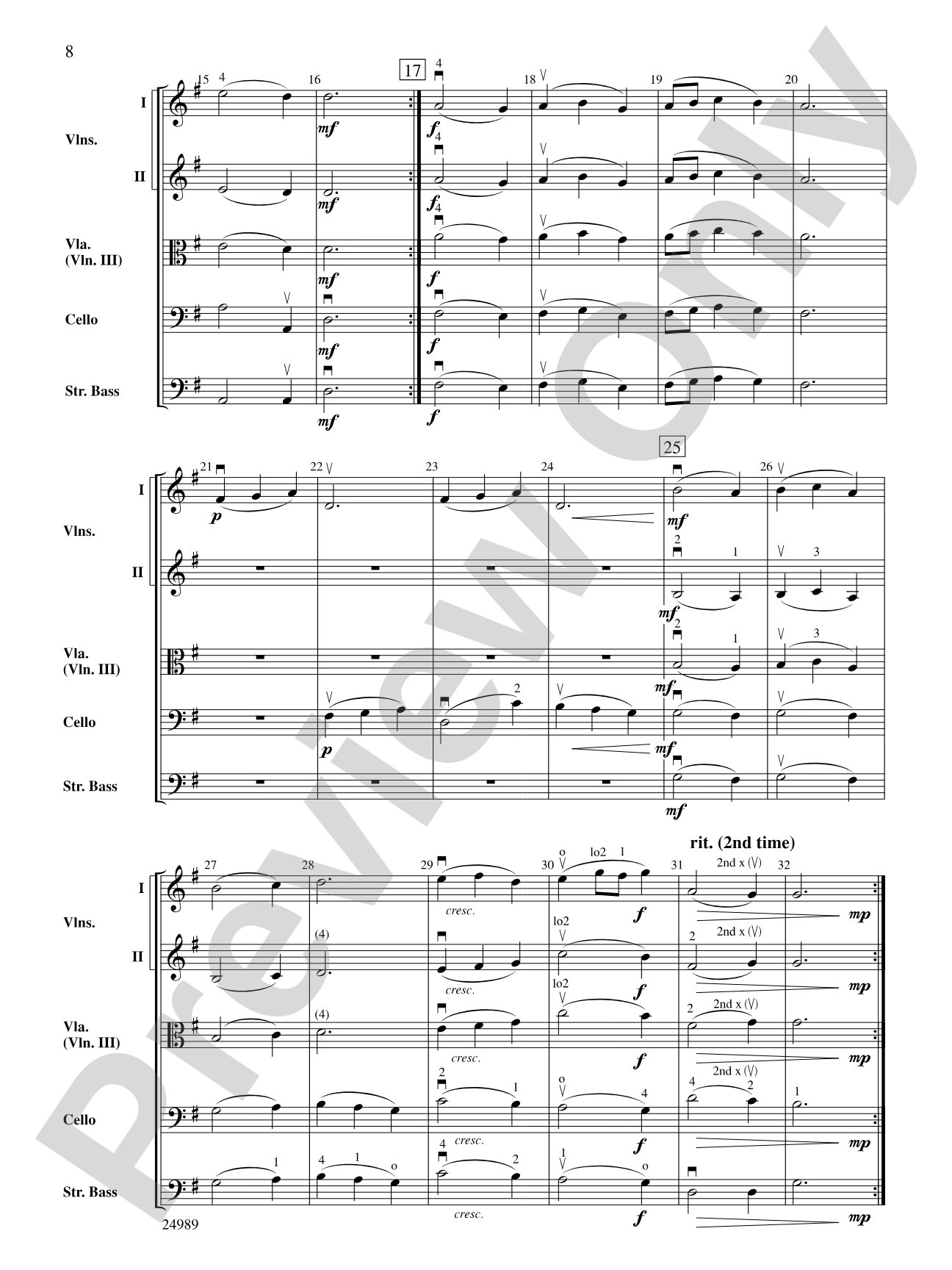 Belwin Beginning String Orchestra Kit #2: String Orchestra Conductor Score & Parts
