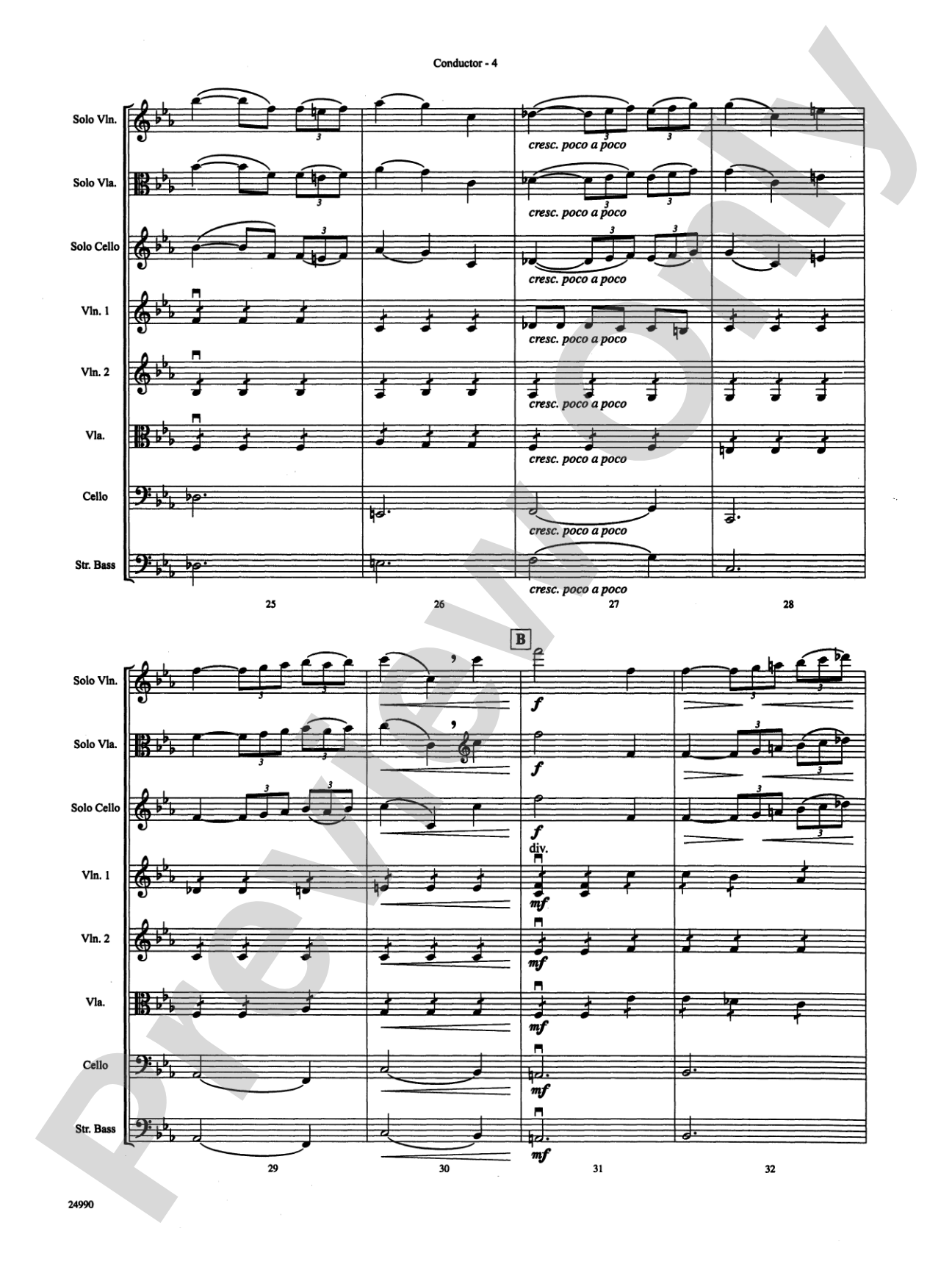 After a Dream: String Orchestra Conductor Score & Parts