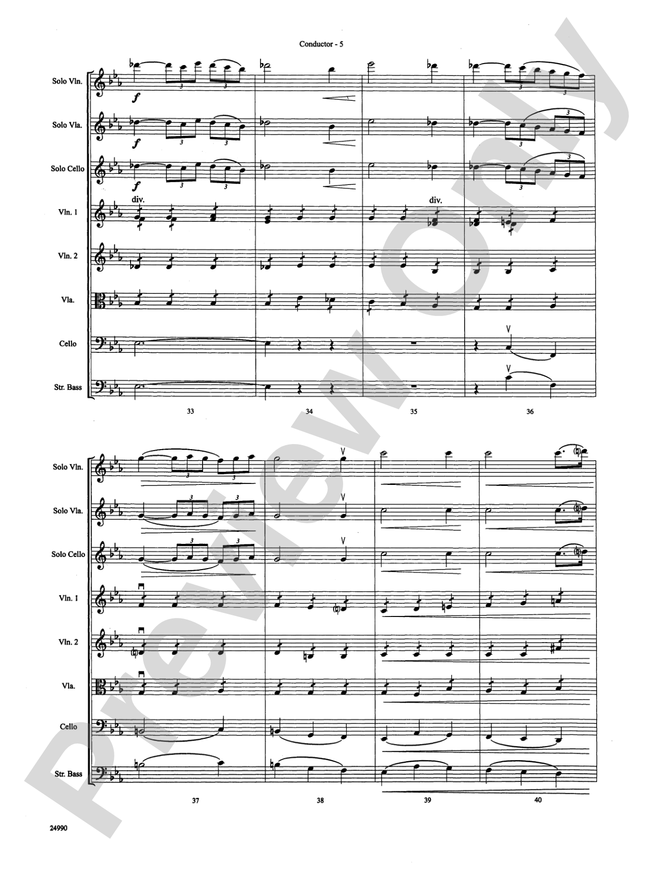 After a Dream: String Orchestra Conductor Score & Parts