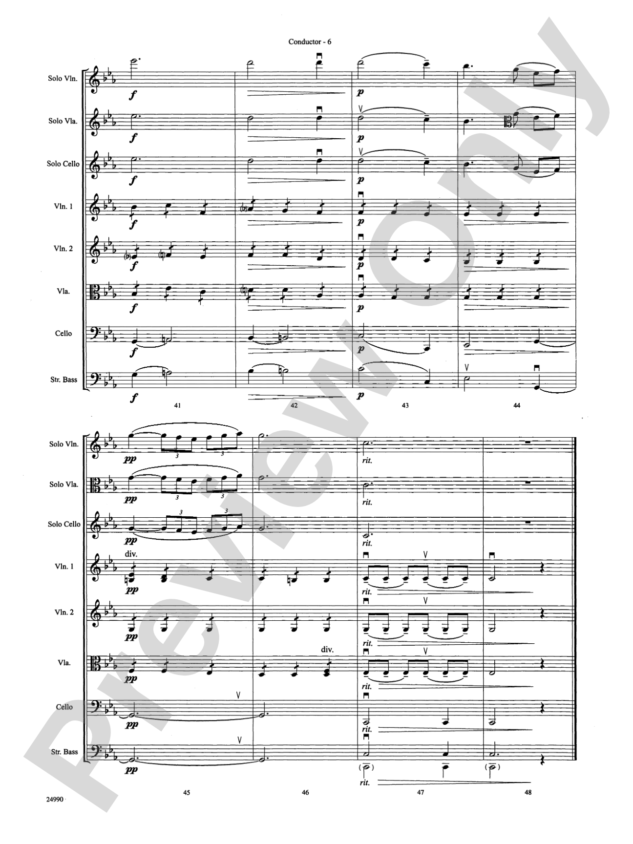 After a Dream: String Orchestra Conductor Score & Parts