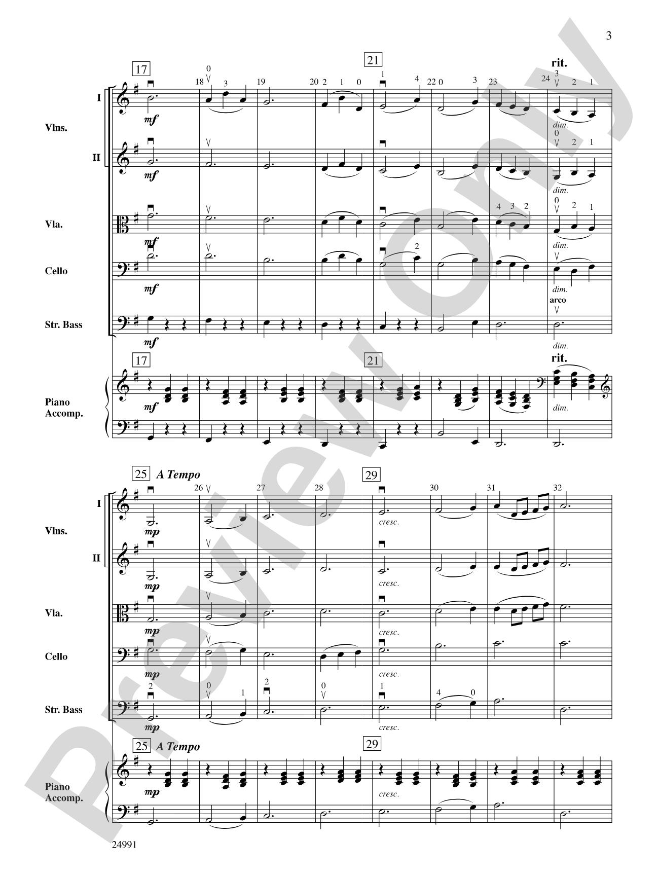 Faith's Waltz: String Orchestra Conductor Score & Parts