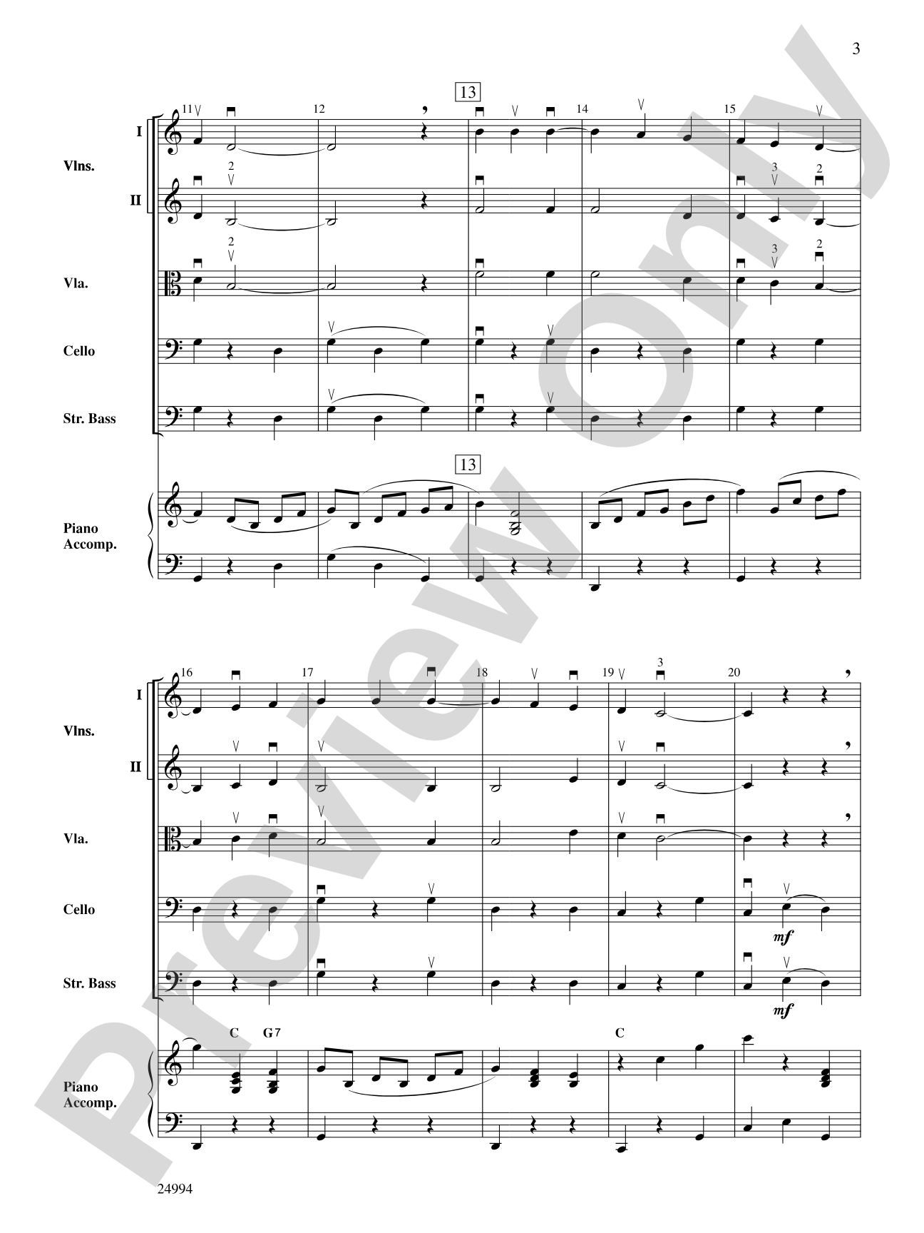 Cielito Lindo: String Orchestra Conductor Score & Parts