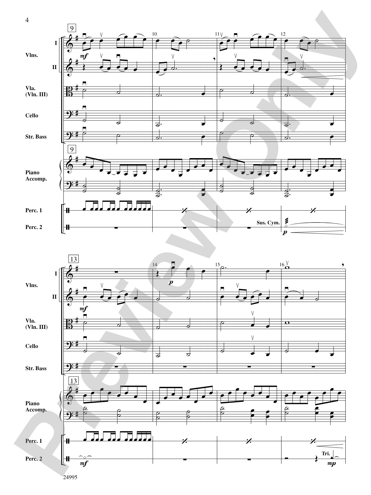 Jasmine Flower: String Orchestra Conductor Score & Parts