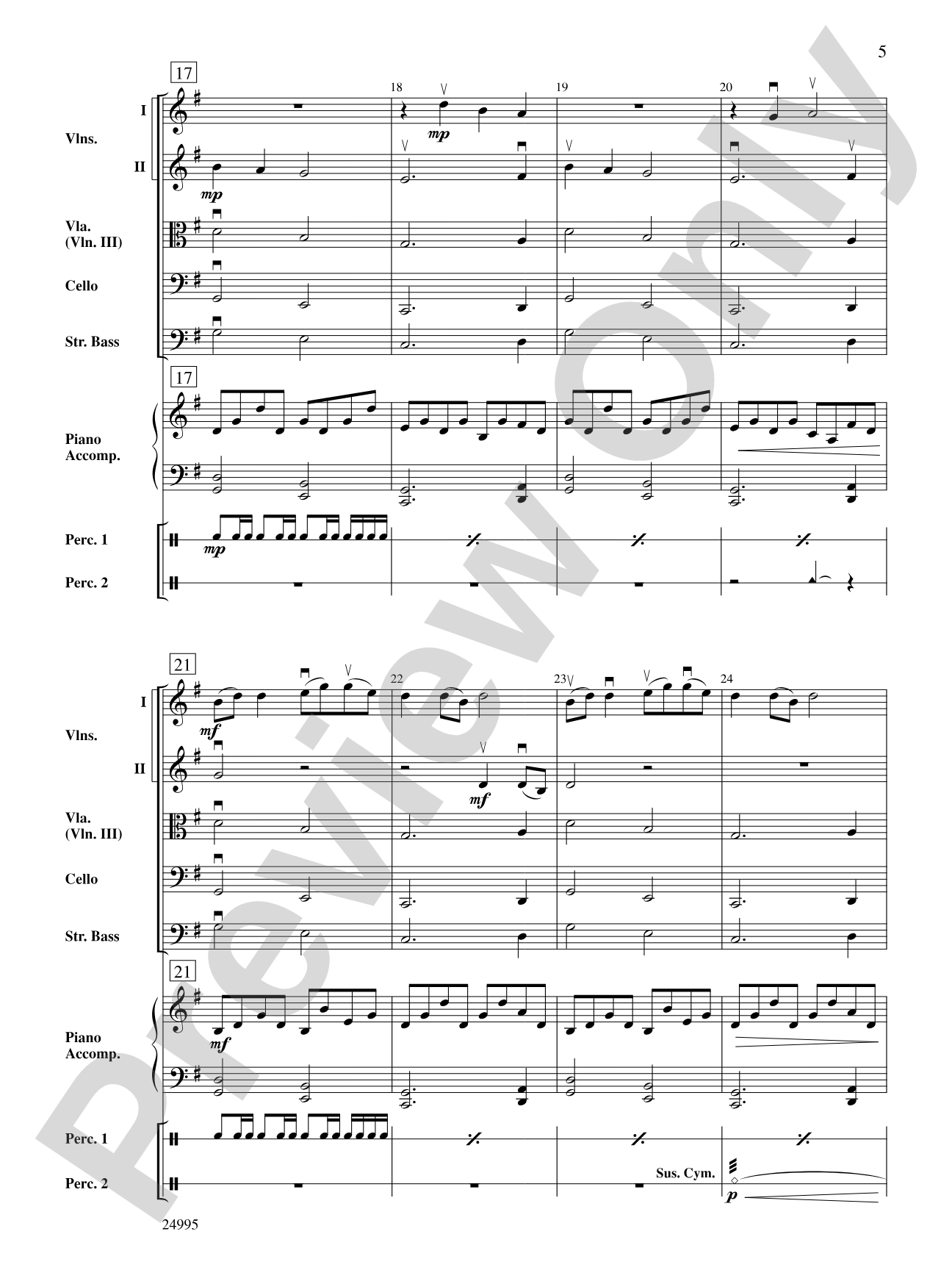 Jasmine Flower: String Orchestra Conductor Score & Parts