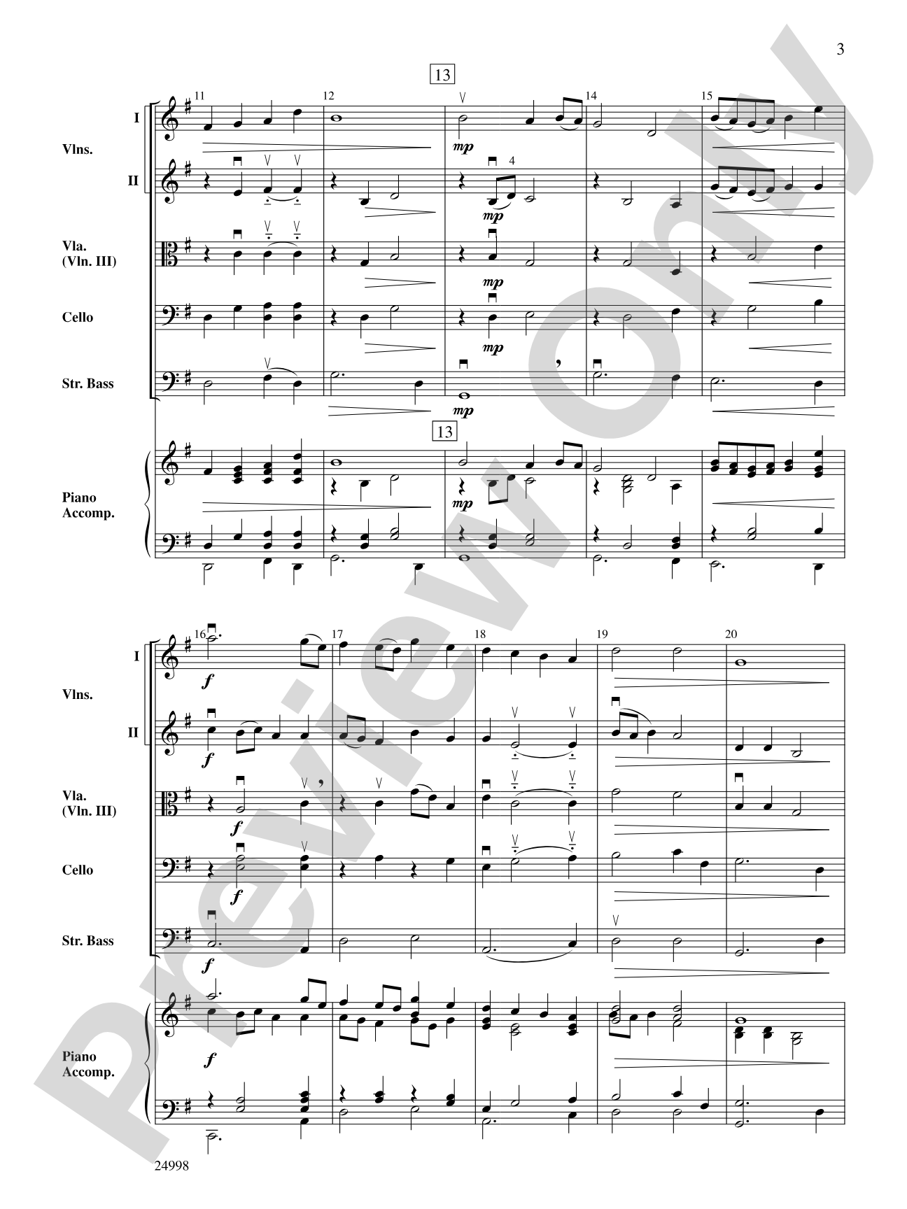 Along the River: String Orchestra Conductor Score & Parts