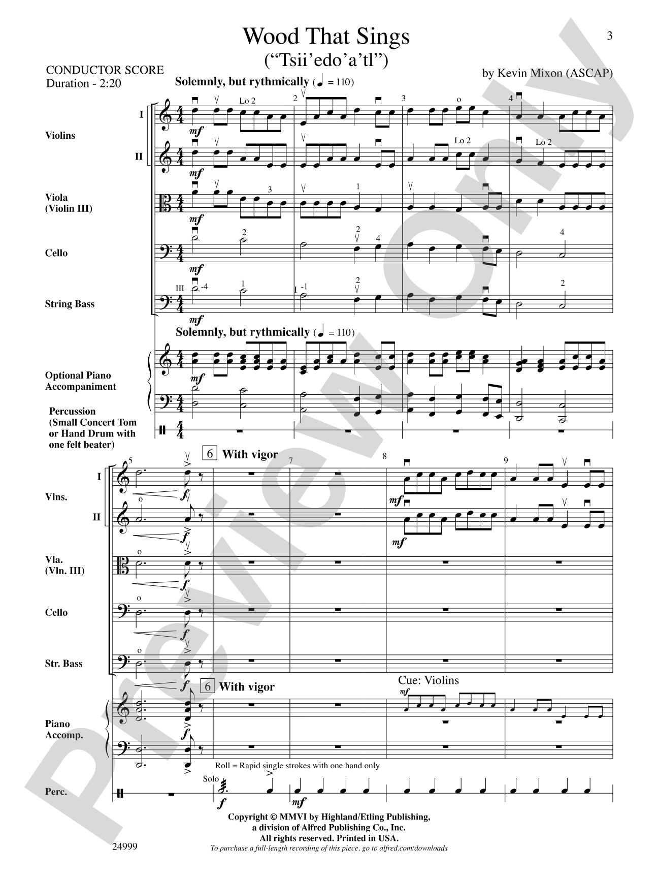 Wood That Sings: String Orchestra Conductor Score & Parts