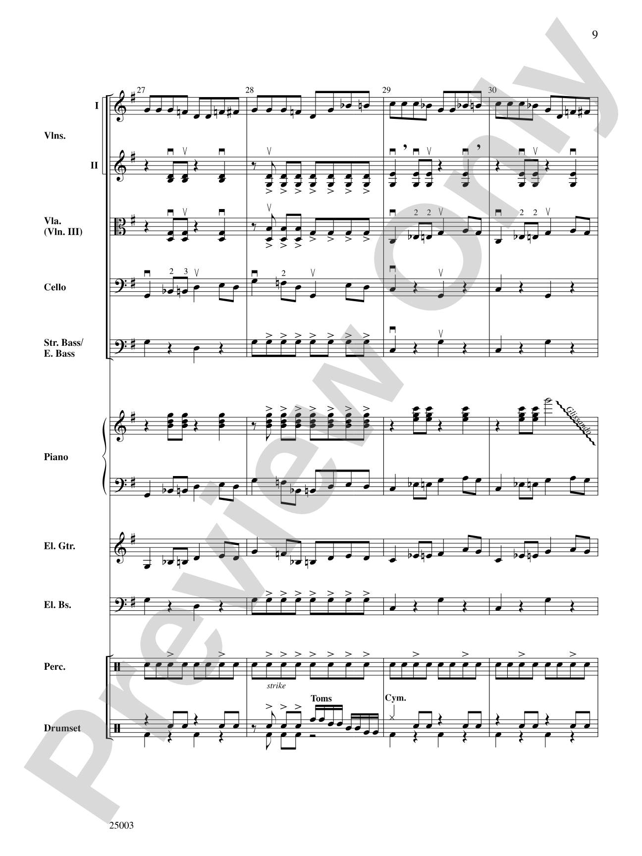 Wipe Out: String Orchestra Conductor Score & Parts