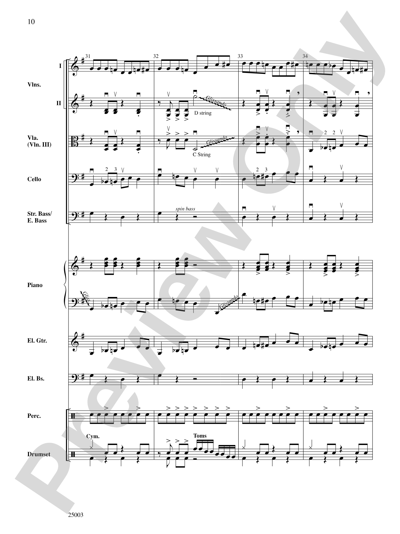 Wipe Out: String Orchestra Conductor Score & Parts