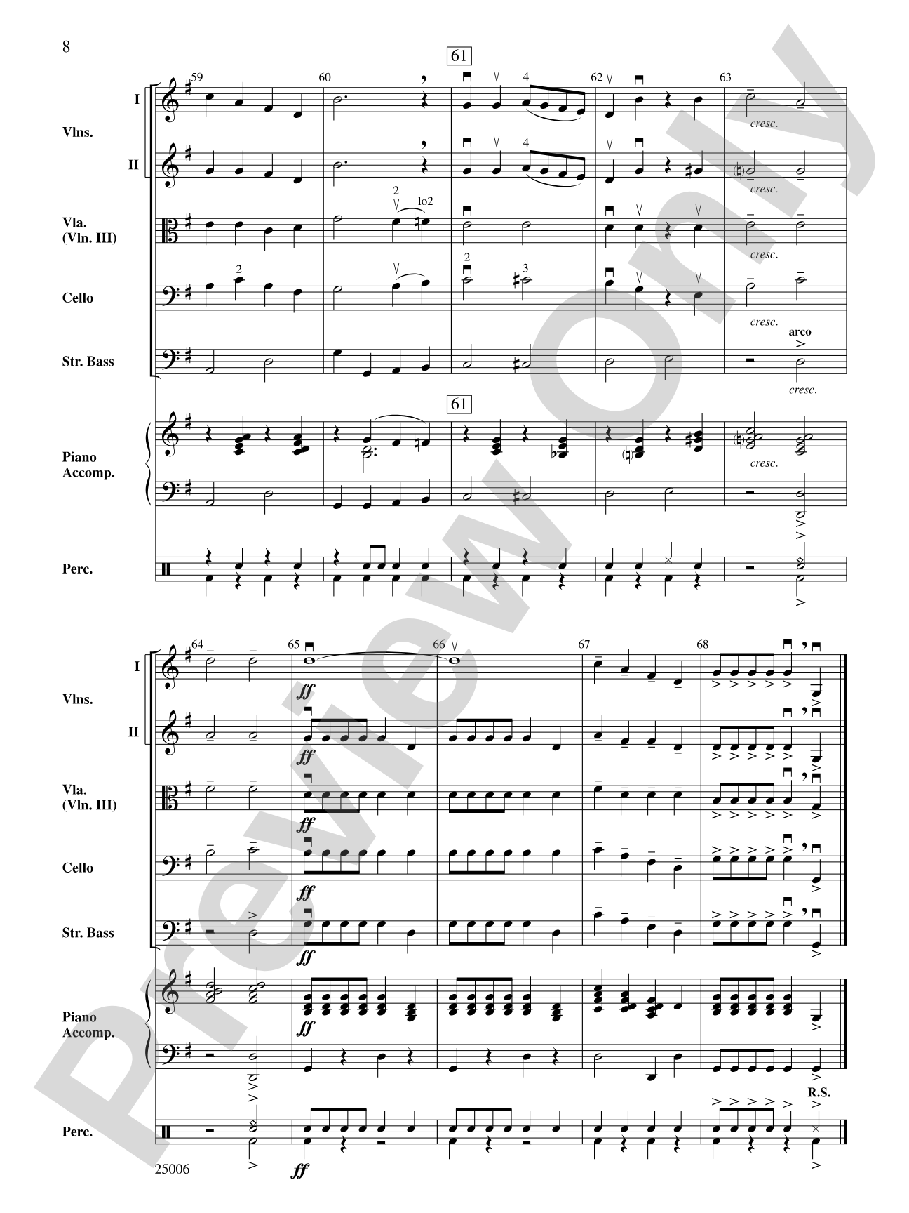 Chitty Chitty Bang Bang: String Orchestra Conductor Score & Parts